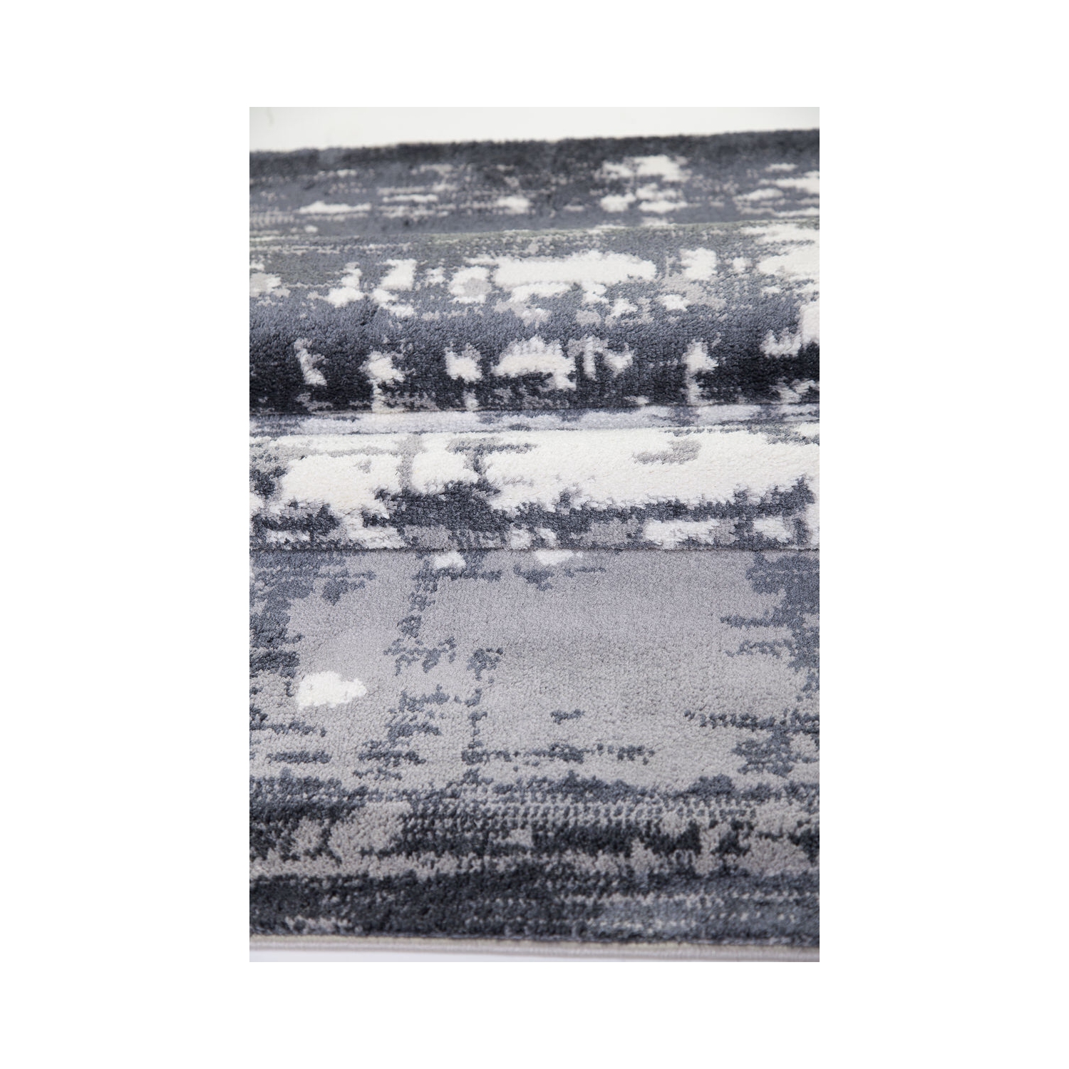 Ladole Rugs Durable Mississauga Turkish Area Rug Carpet in Grey-Cream, 5x7