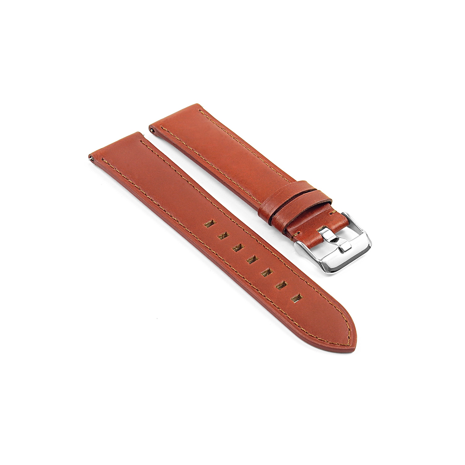 DASSARI Italian Leather 20mm Watch Band Strap for Samsung Galaxy Watch 42mm - Brown