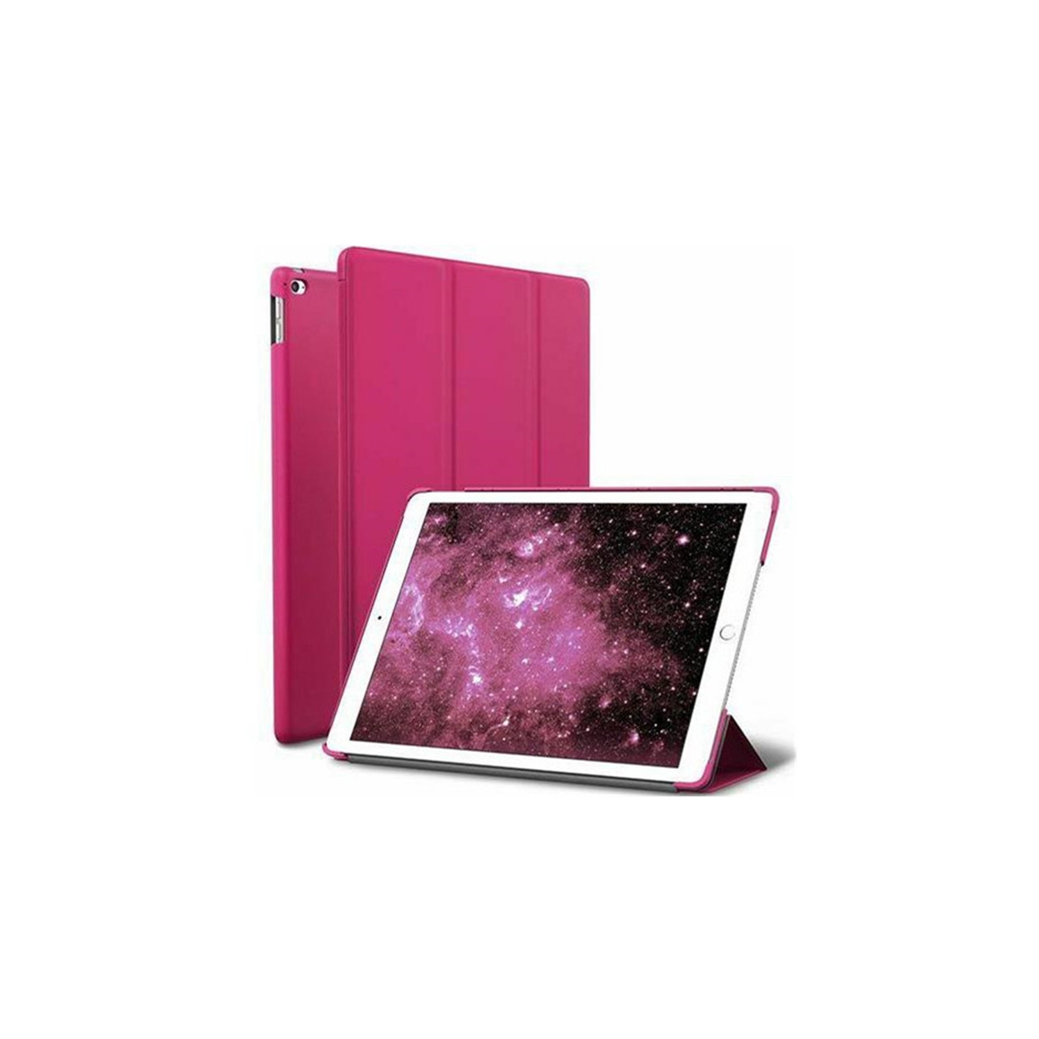 【CSmart】 Slim Magnetic Smart Cover Stand Case & Pencil Holder for iPad 10.2" 7th 8th 9th Gen., Hot Pink