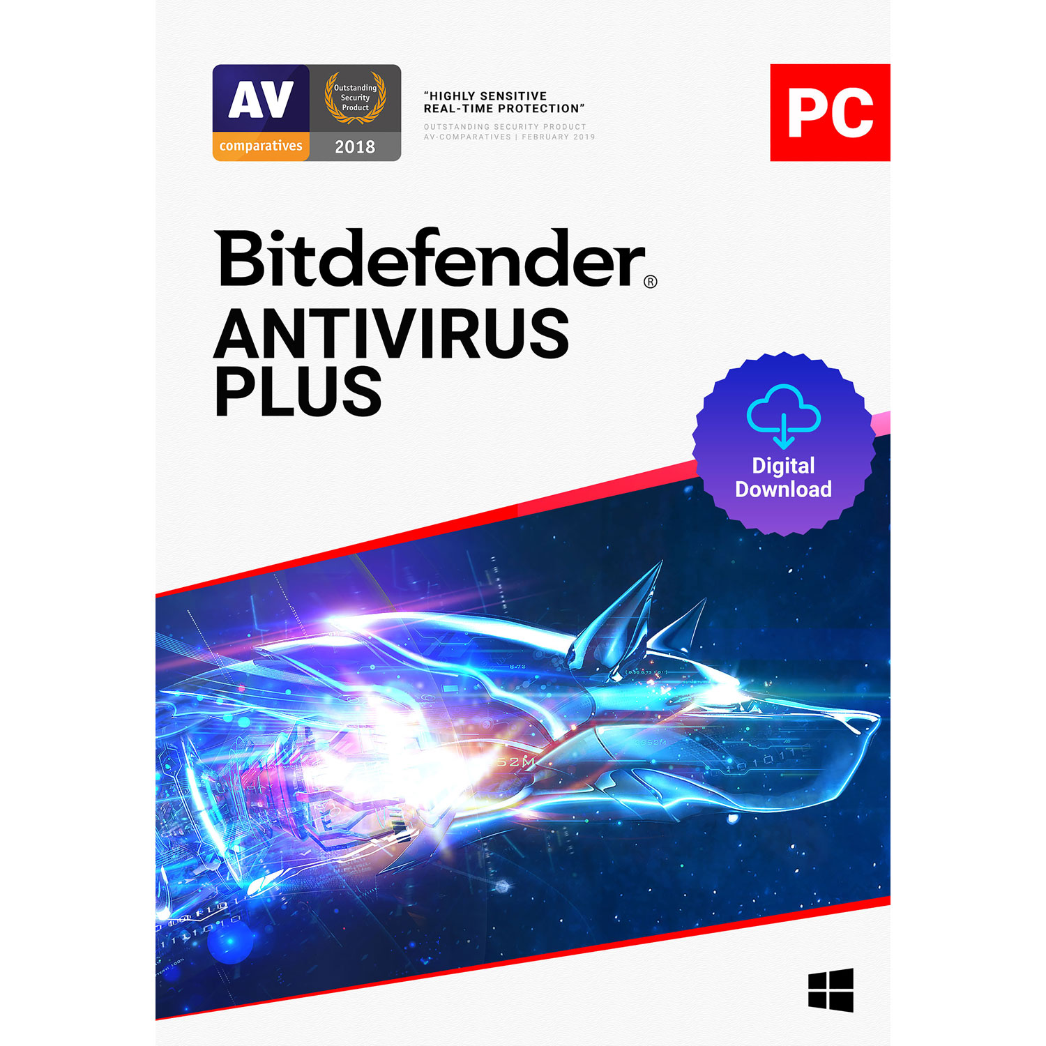 Bitdefender Antivirus Plus (PC) - 1 User - 1 Year - Digital Download