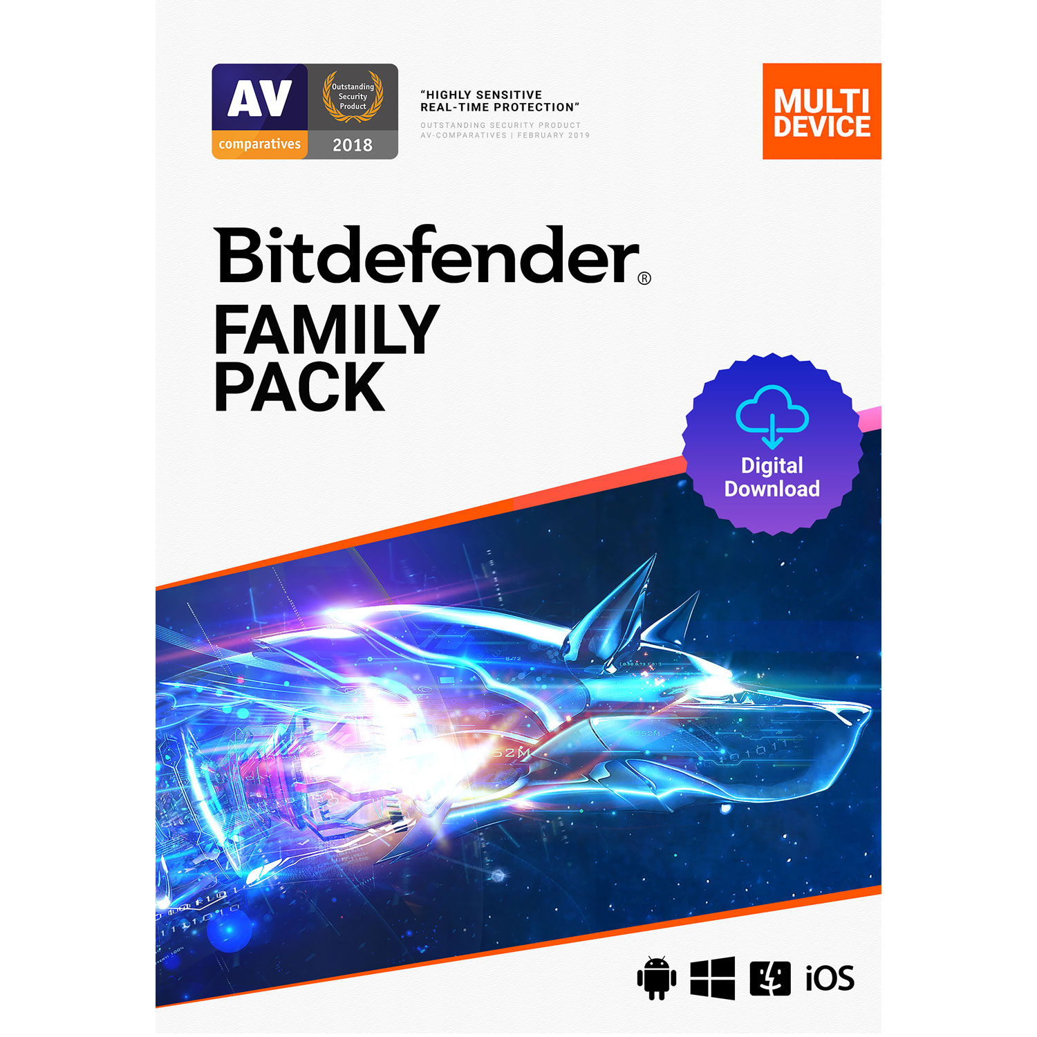 Bitdefender Family Pack Bonus Edition (PC/Mac/iOS/Android) - 15 Users - 2 Year - Digital Download