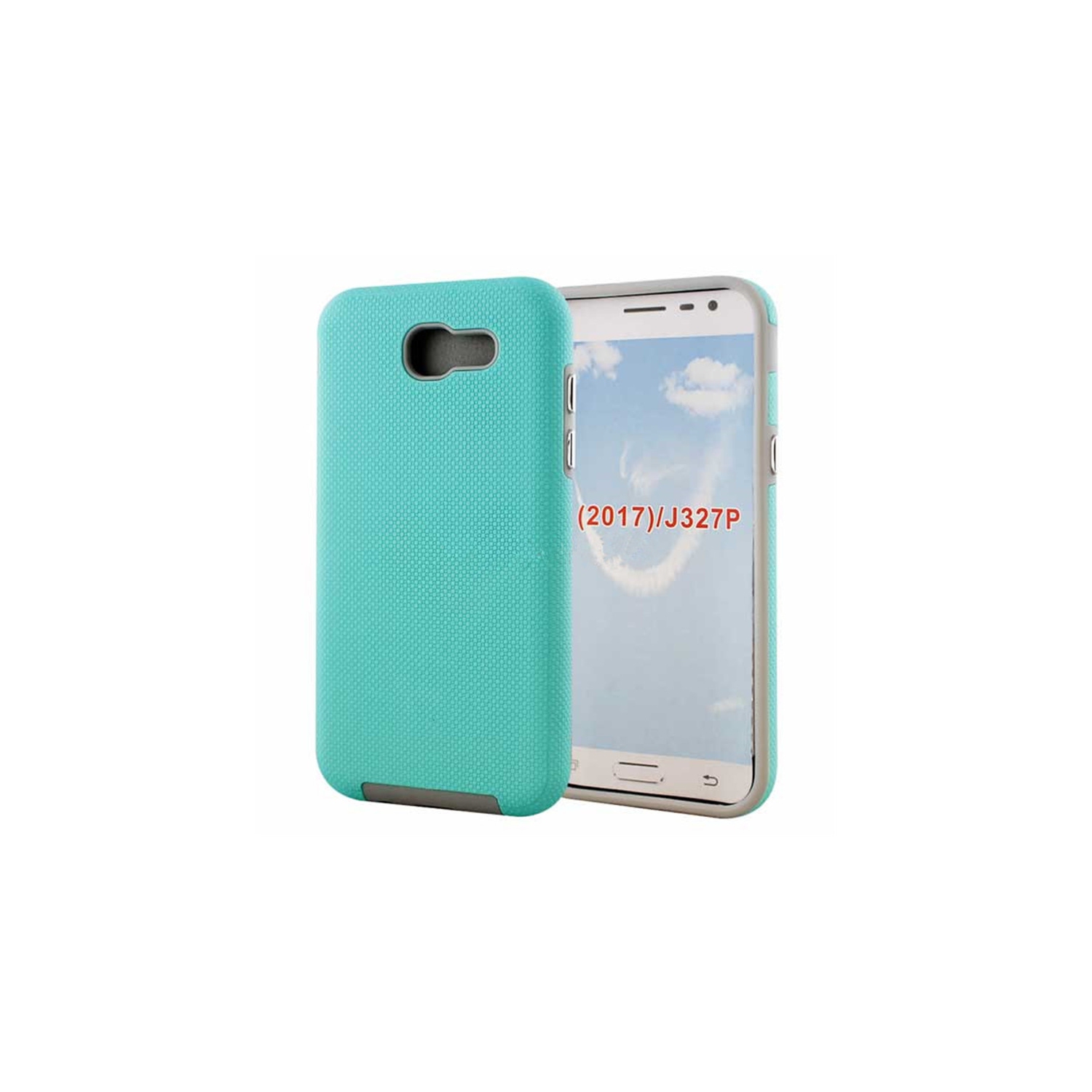 【CSmart】 Slim Fitted Hybrid Hard PC Shell Shockproof Scratch Resistant Case Cover for Samsung Galaxy J3 Prime 2017, Mint