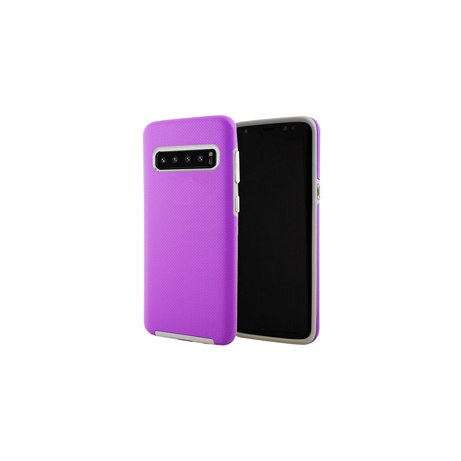 【CSmart】 Slim Fitted Hybrid Hard PC Shell Shockproof Scratch Resistant Case Cover for Samsung Galaxy S10e, Purple