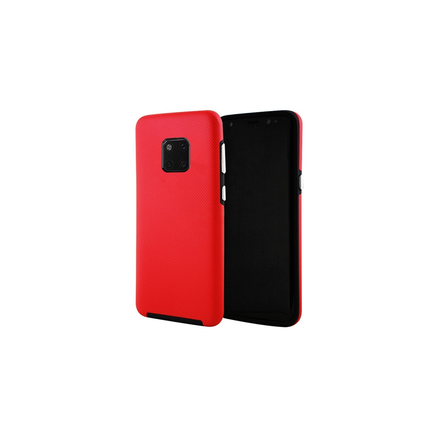 【CSmart】 Slim Fitted Hybrid Hard PC Shell Shockproof Scratch Resistant Case Cover for Huawei Mate 20 Pro, Red