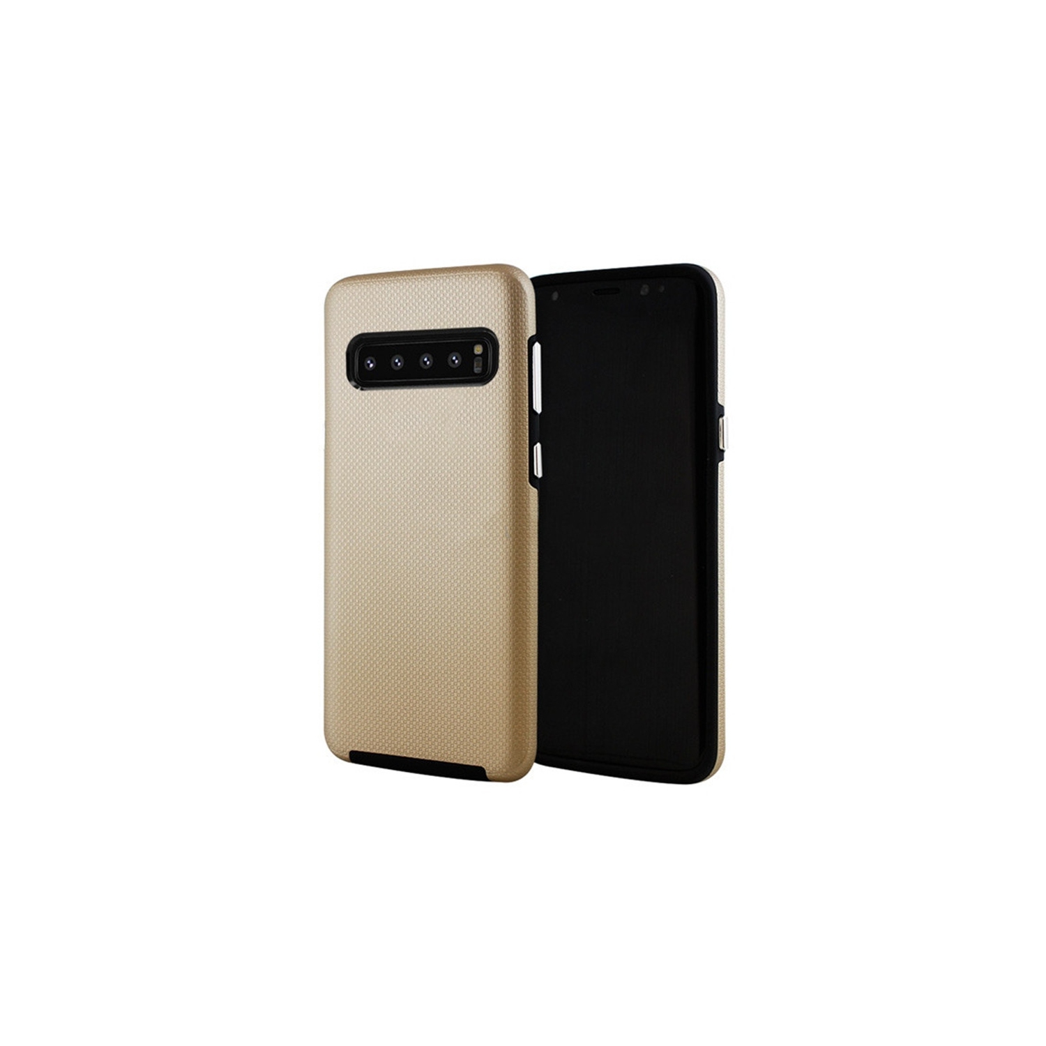 Étuis Coque rigide hybride ajustée et résistante aux chocs et aux rayures pour Samsung Galaxy S10e, or
