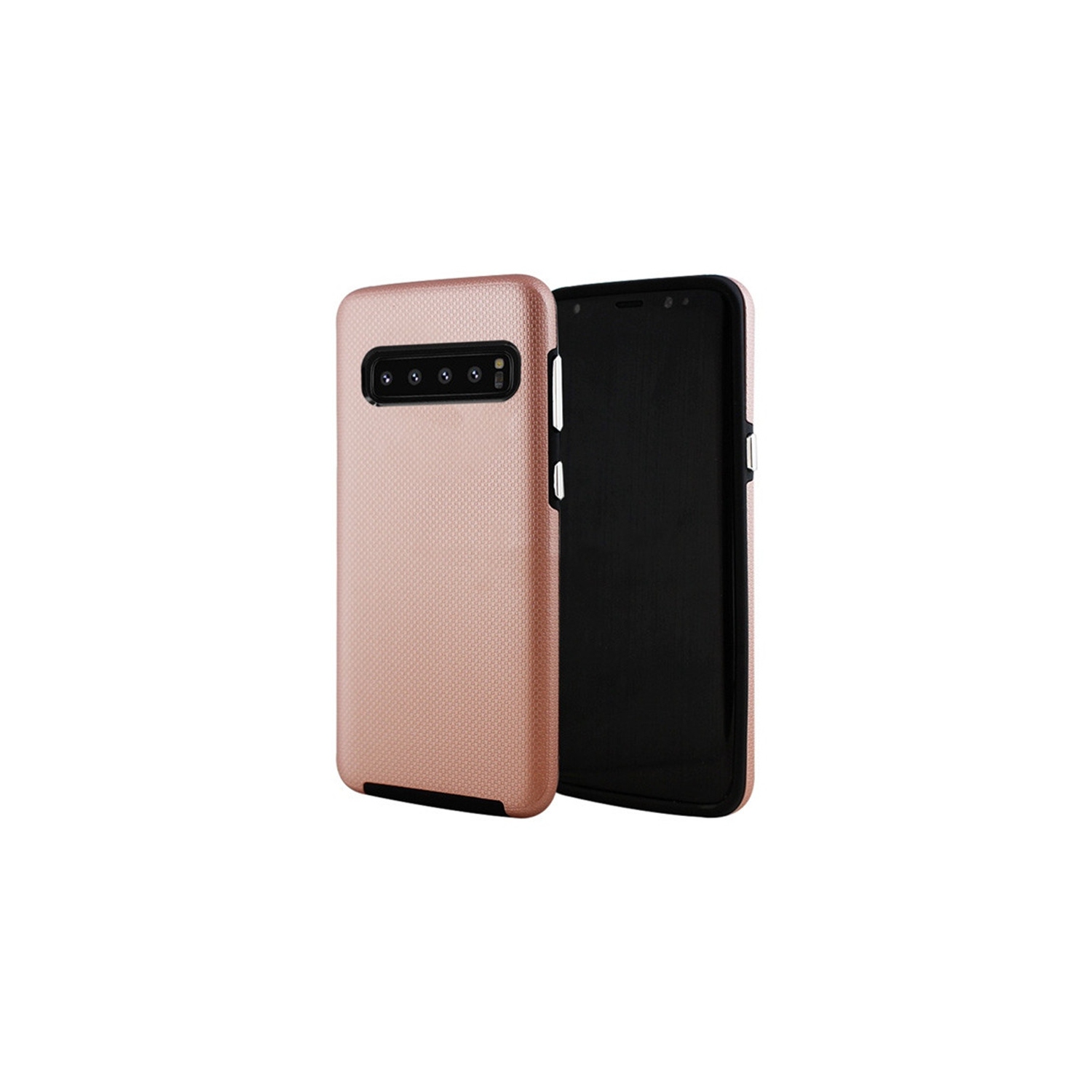 【CSmart】 Slim Fitted Hybrid Hard PC Shell Shockproof Scratch Resistant Case Cover for Samsung Galaxy S10e, Rose Gold