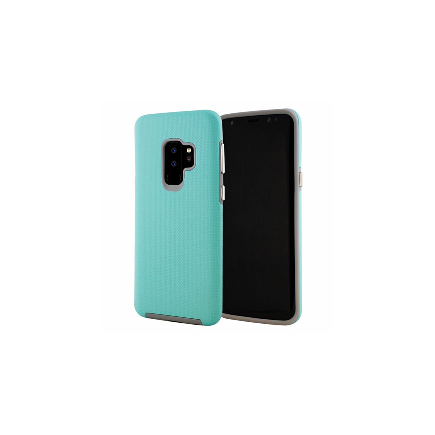 【CSmart】 Slim Fitted Hybrid Hard PC Shell Shockproof Scratch Resistant Case Cover for Samsung Galaxy S9 Plus, Mint