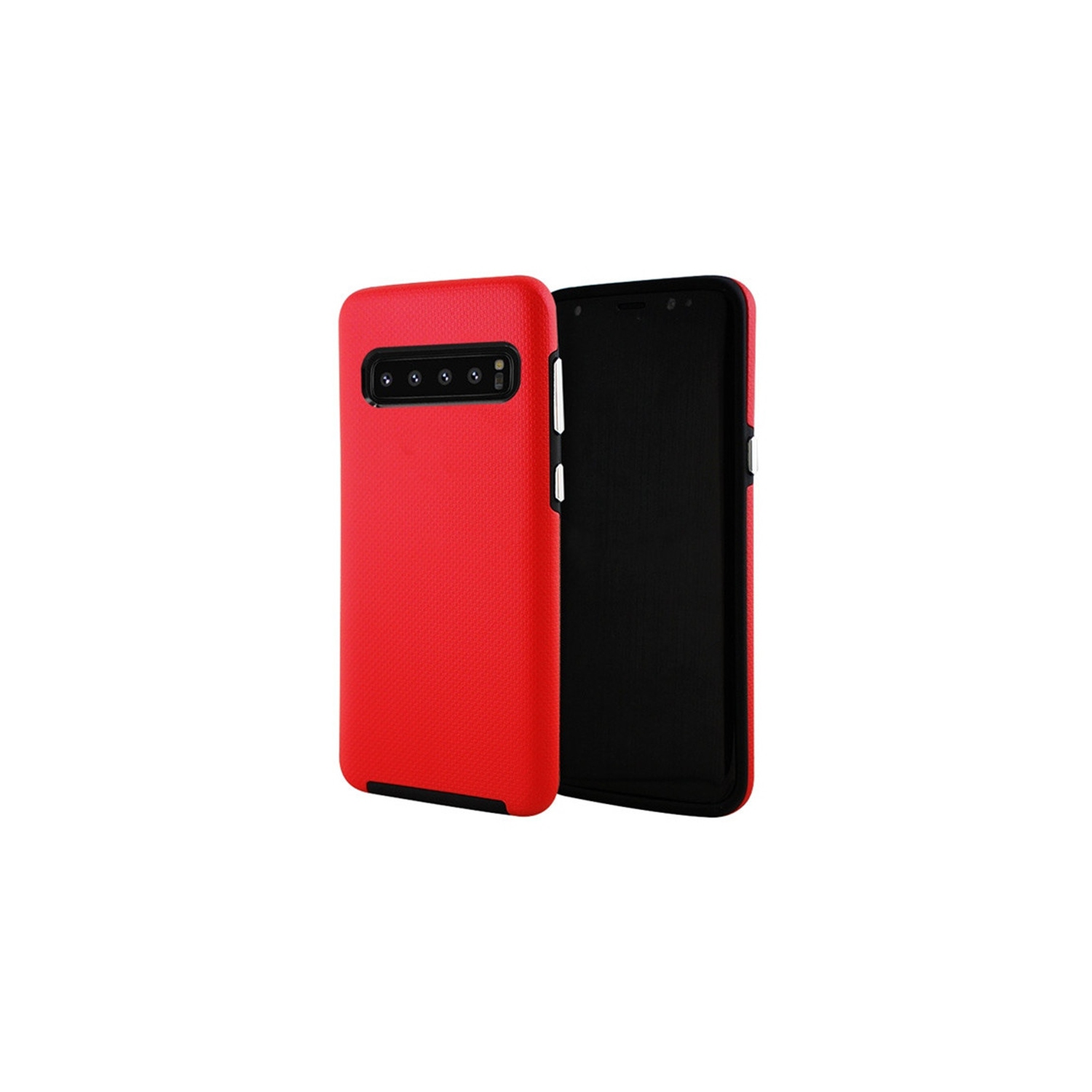 【CSmart】 Slim Fitted Hybrid Hard PC Shell Shockproof Scratch Resistant Case Cover for Samsung Galaxy S10e, Red