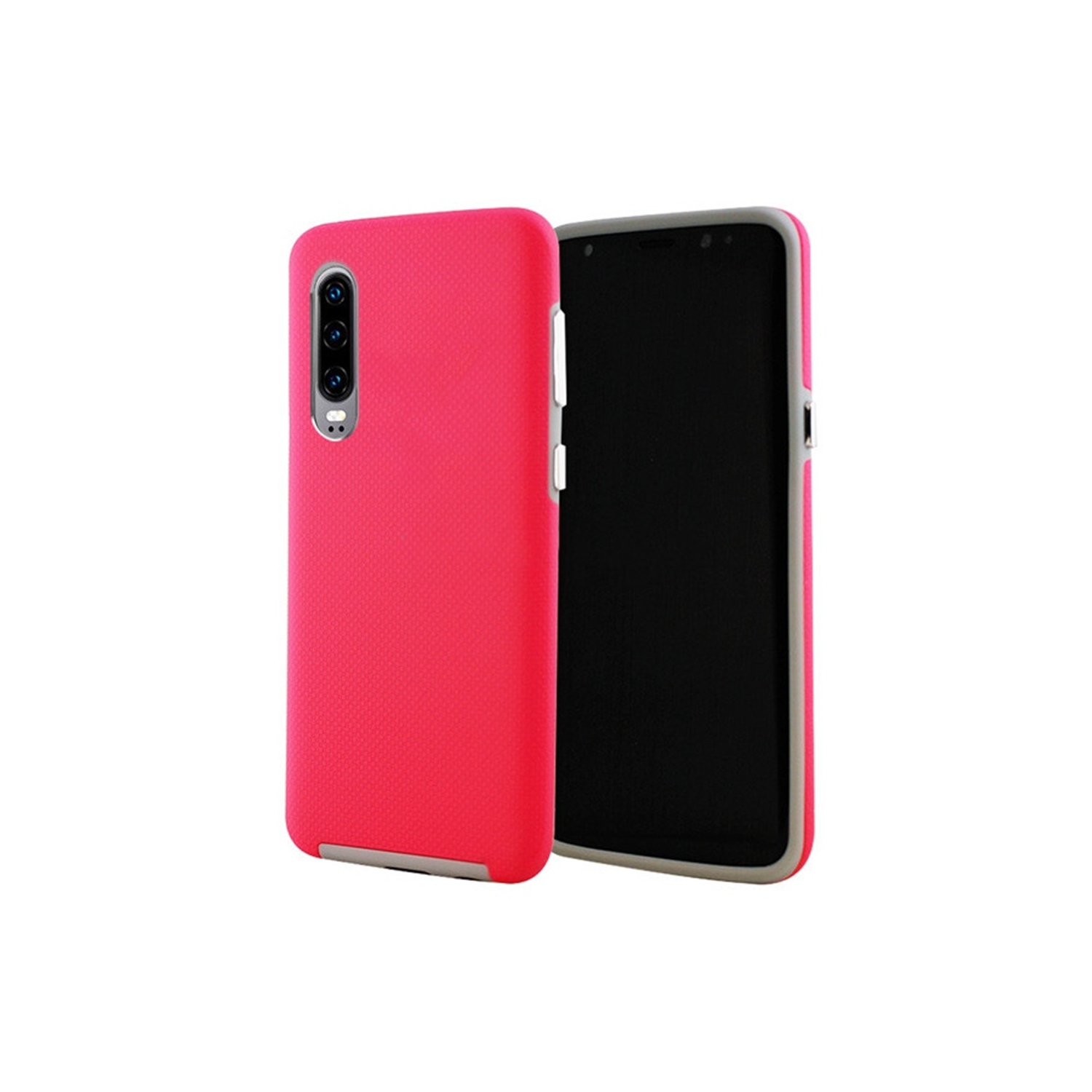 【CSmart】 Slim Fitted Hybrid Hard PC Shell Shockproof Scratch Resistant Case Cover for Samsung Galaxy A70, Hot Pink