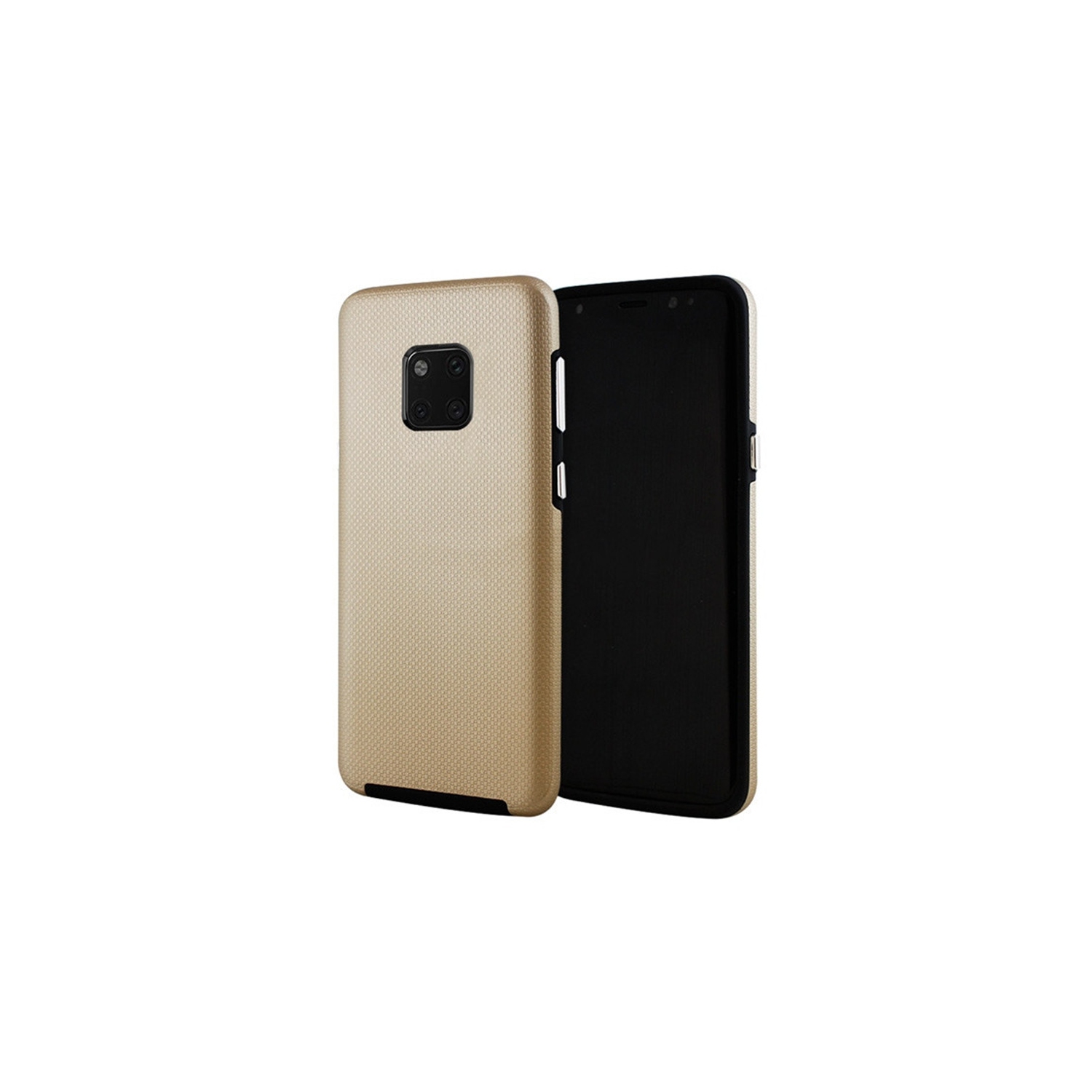 【CSmart】 Slim Fitted Hybrid Hard PC Shell Shockproof Scratch Resistant Case Cover for Huawei Mate 20 Pro, Gold