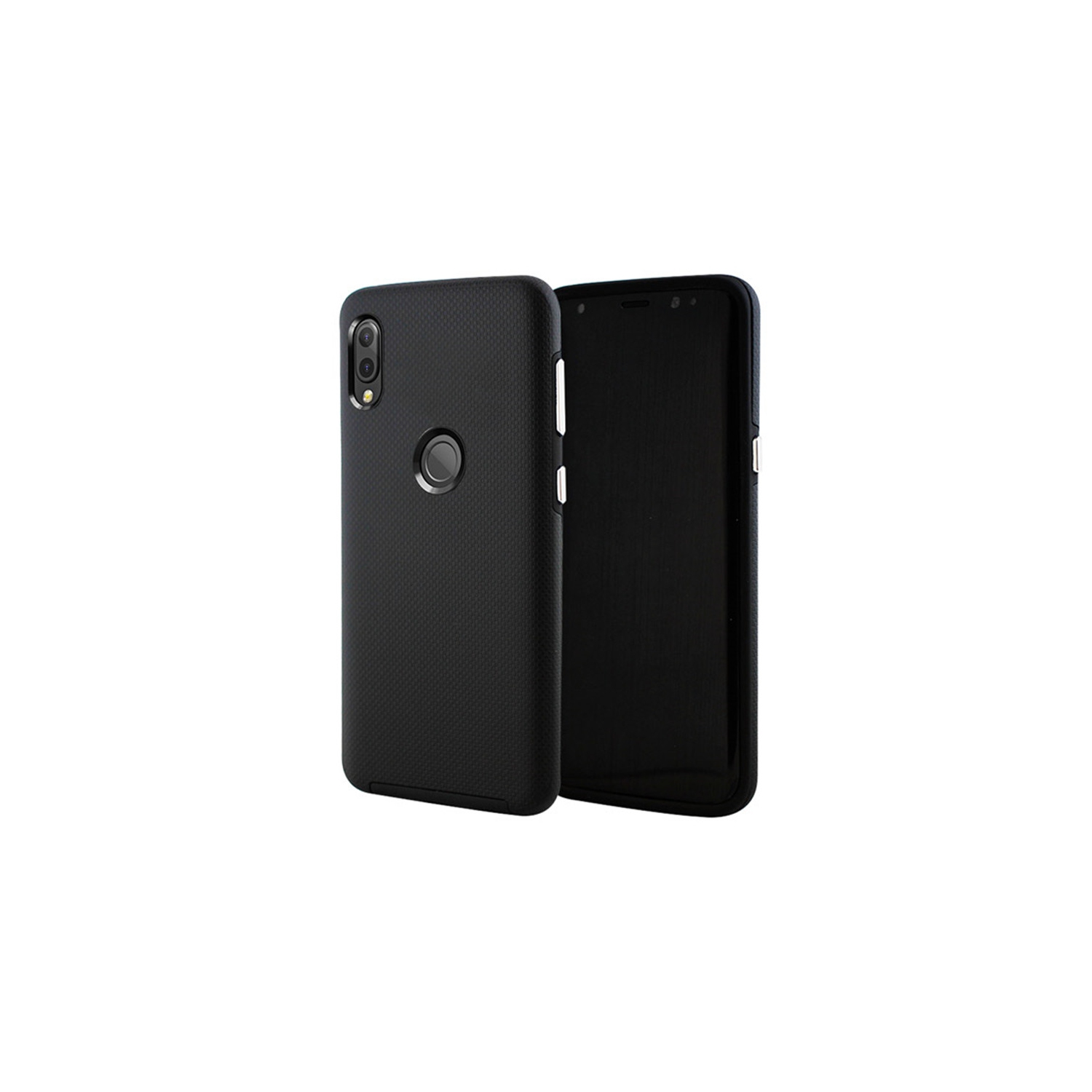 【CSmart】 Slim Fitted Hybrid Hard PC Shell Shockproof Scratch Resistant Case Cover for Huawei P20 Lite, Black