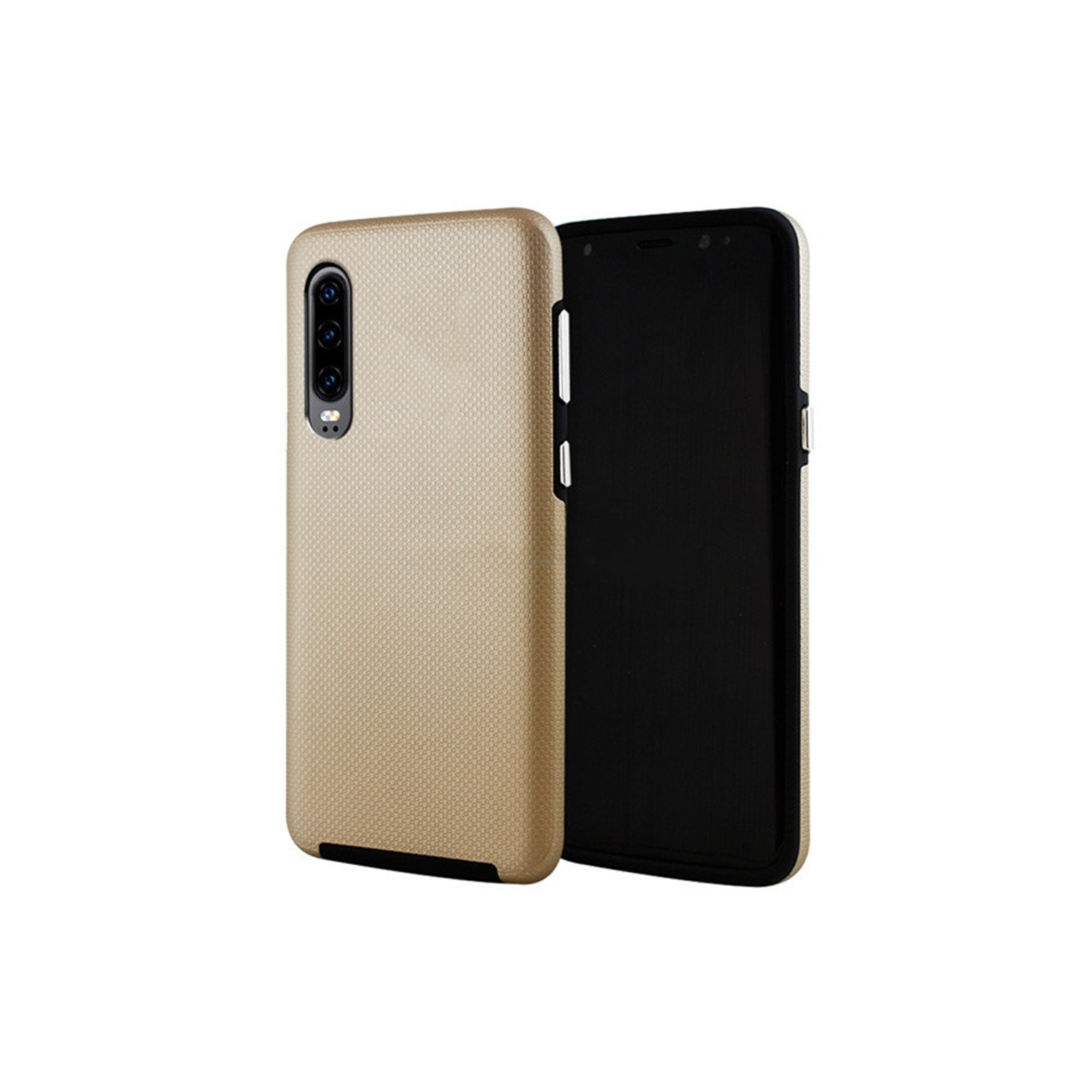 【CSmart】 Slim Fitted Hybrid Hard PC Shell Shockproof Scratch Resistant Case Cover for Samsung Galaxy A70, Gold