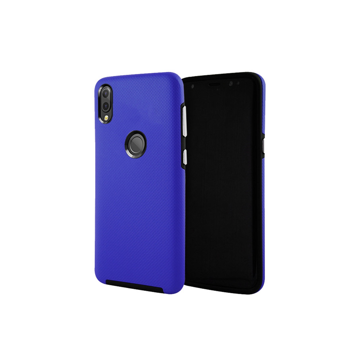 Étuis Coque rigide hybride ajustée et résistante aux chocs et aux rayures pour Samsung Galaxy A20, bleu marine