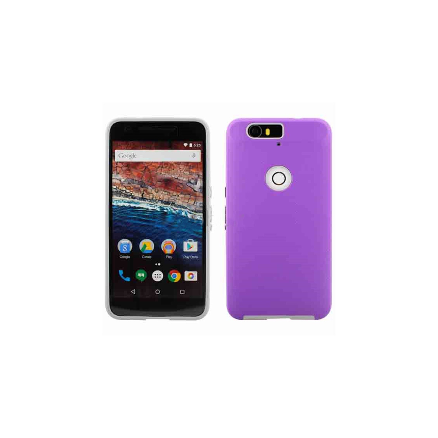 【CSmart】 Slim Fitted Hybrid Hard PC Shell Shockproof Scratch Resistant Case Cover for Huawei Nexus 6P, Purple