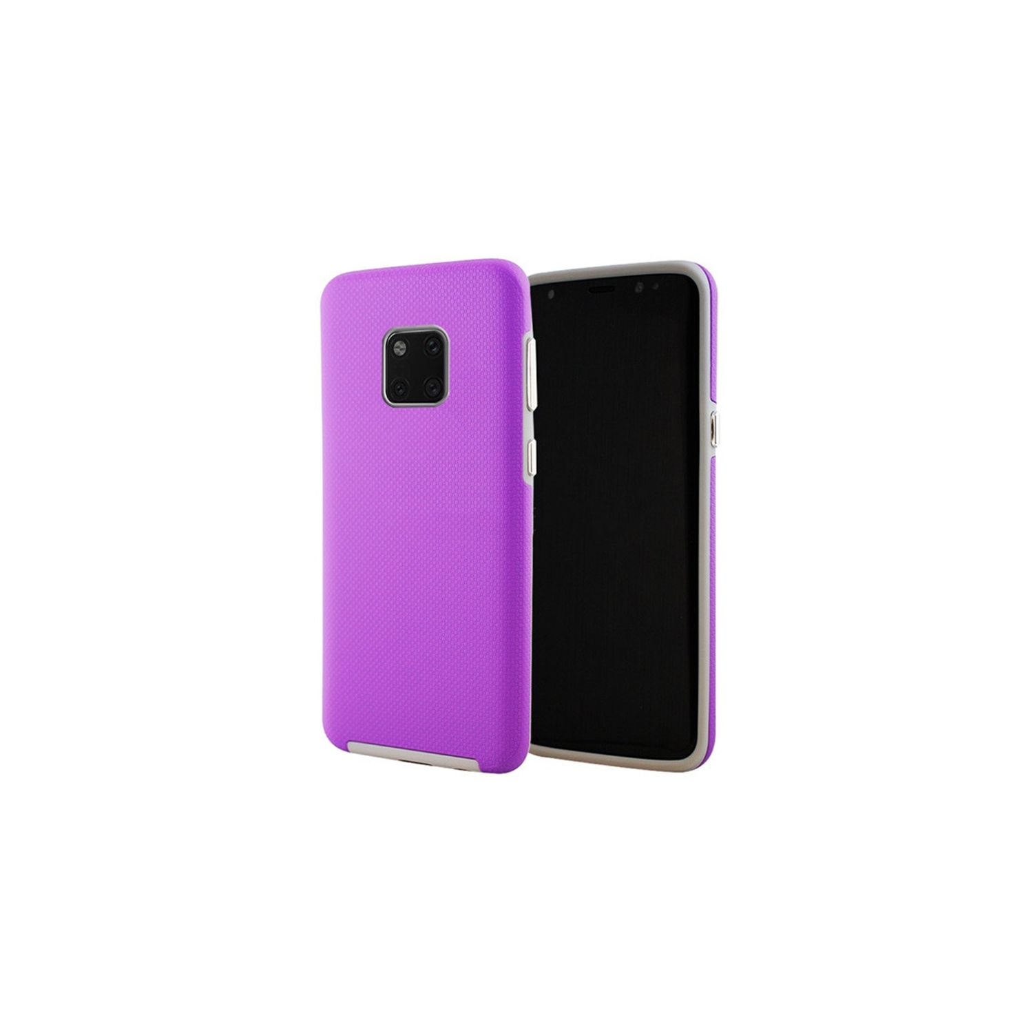 【CSmart】 Slim Fitted Hybrid Hard PC Shell Shockproof Scratch Resistant Case Cover for Huawei Mate 20 Pro, Purple