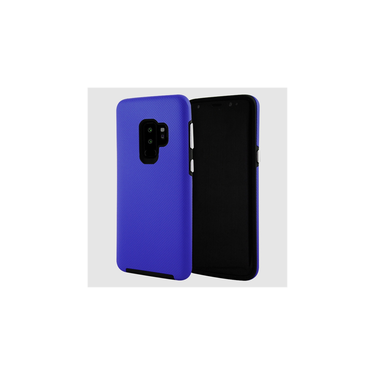 【CSmart】 Slim Fitted Hybrid Hard PC Shell Shockproof Scratch Resistant Case Cover for Samsung Galaxy S9 Plus, Navy