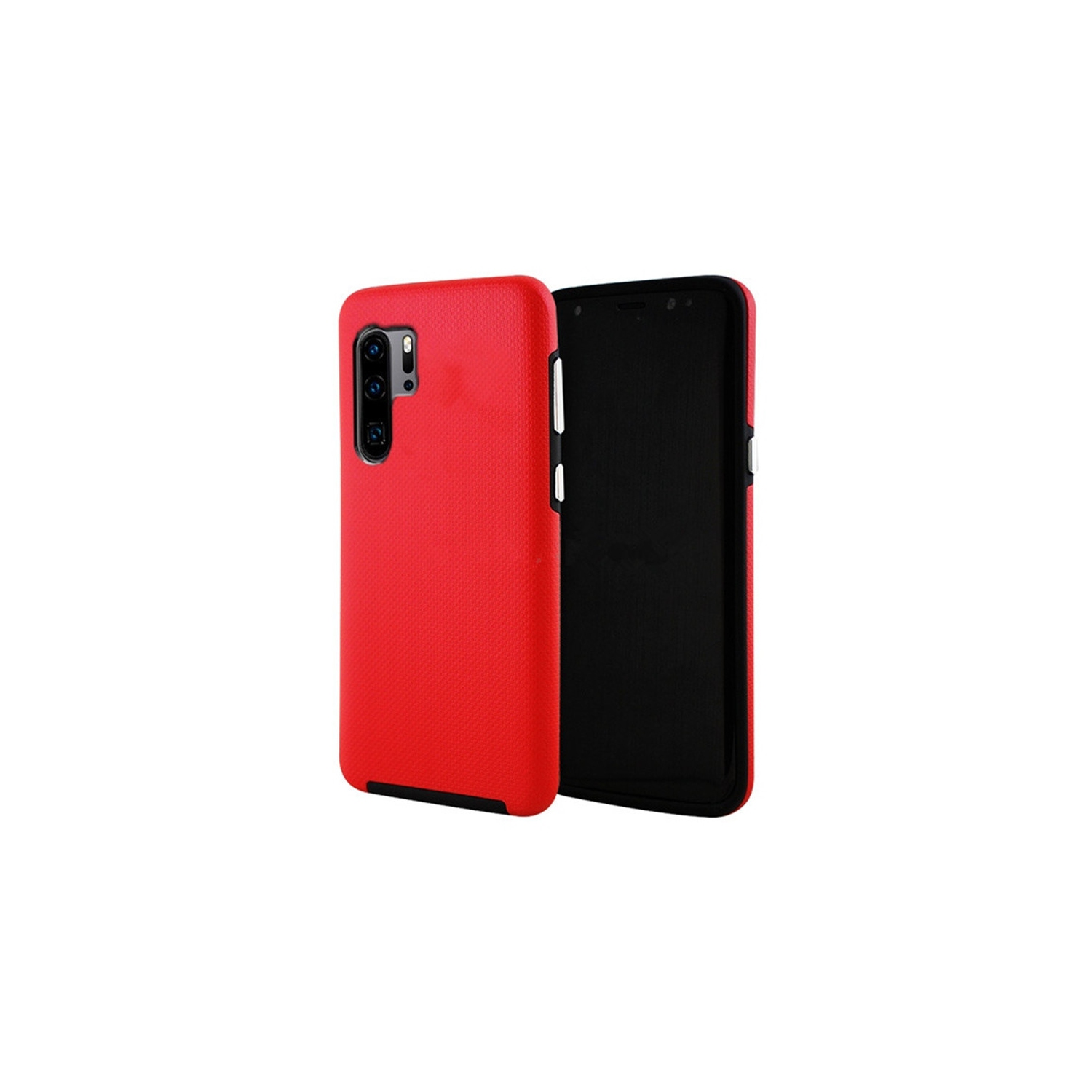 【CSmart】 Slim Fitted Hybrid Hard PC Shell Shockproof Scratch Resistant Case Cover for Samsung Galaxy Note 10 Plus, Red