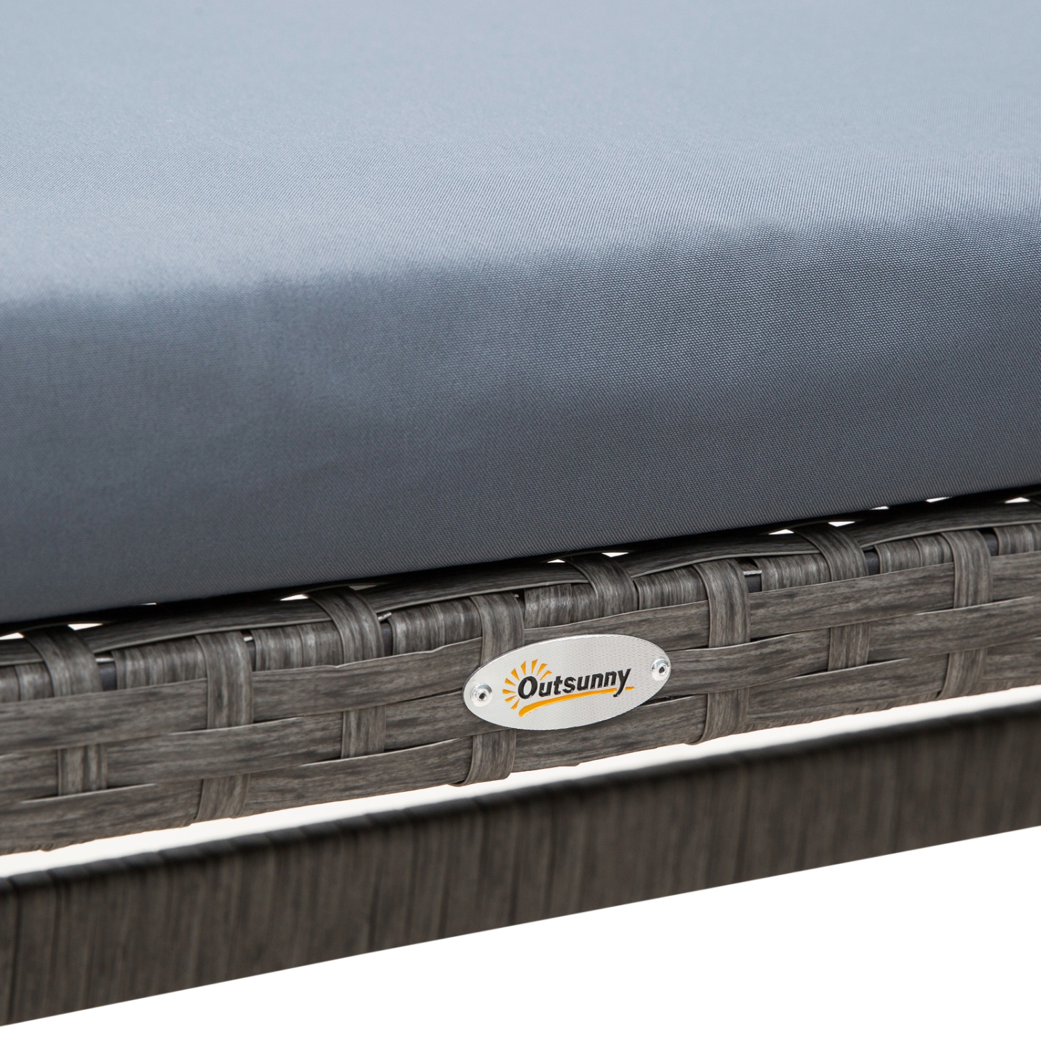 Ensemble de meubles de patio de 4 pièces Outsunny, ensemble de meubles d'extérieur en rotin avec long canapé en L, table à manger et banc pour jardin