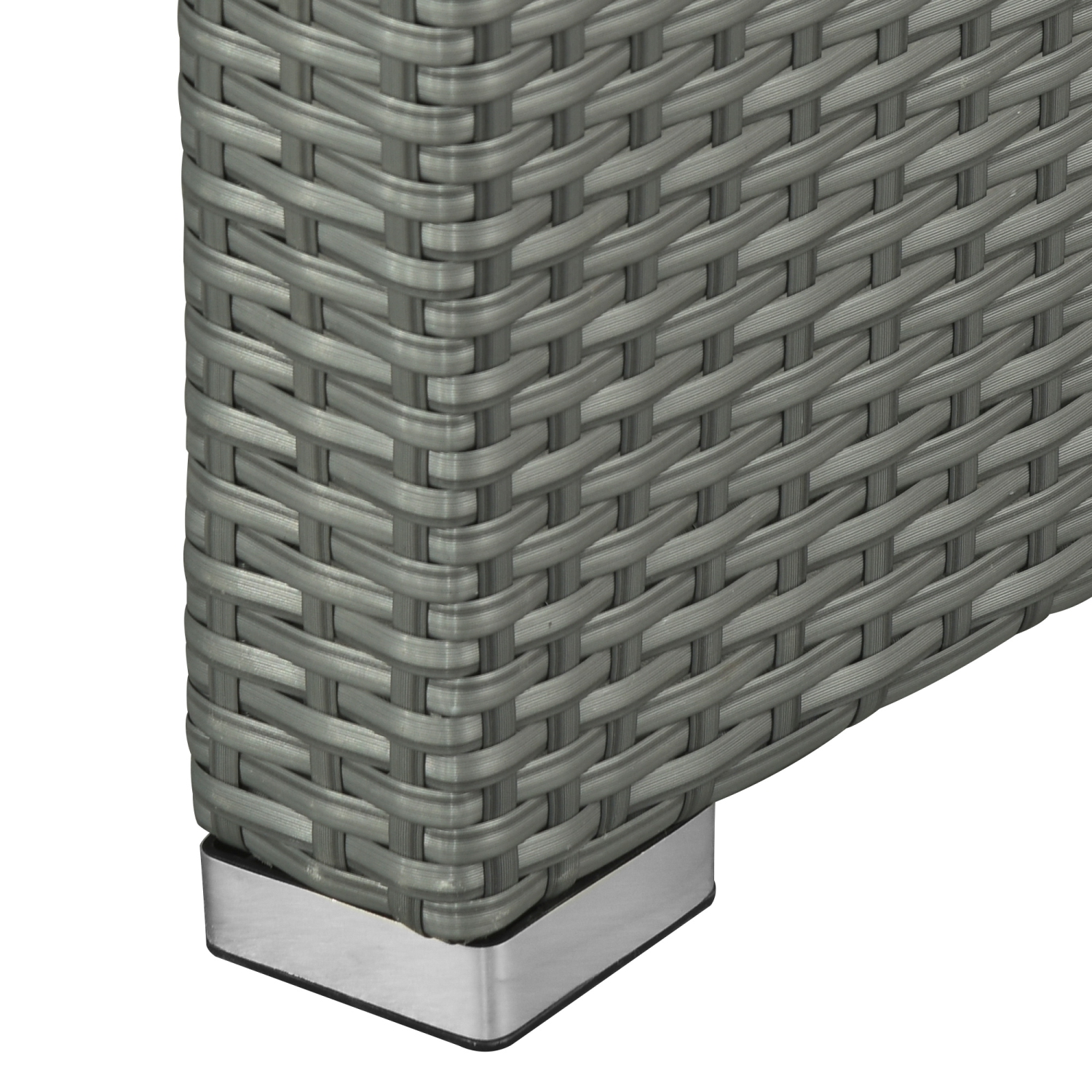 Mobilier de patio Outsunny avec coussins, ensemble de patio modulaire en osier de polyéthylène de 6 pièces avec canapé à trois sièges, 2 fauteuils