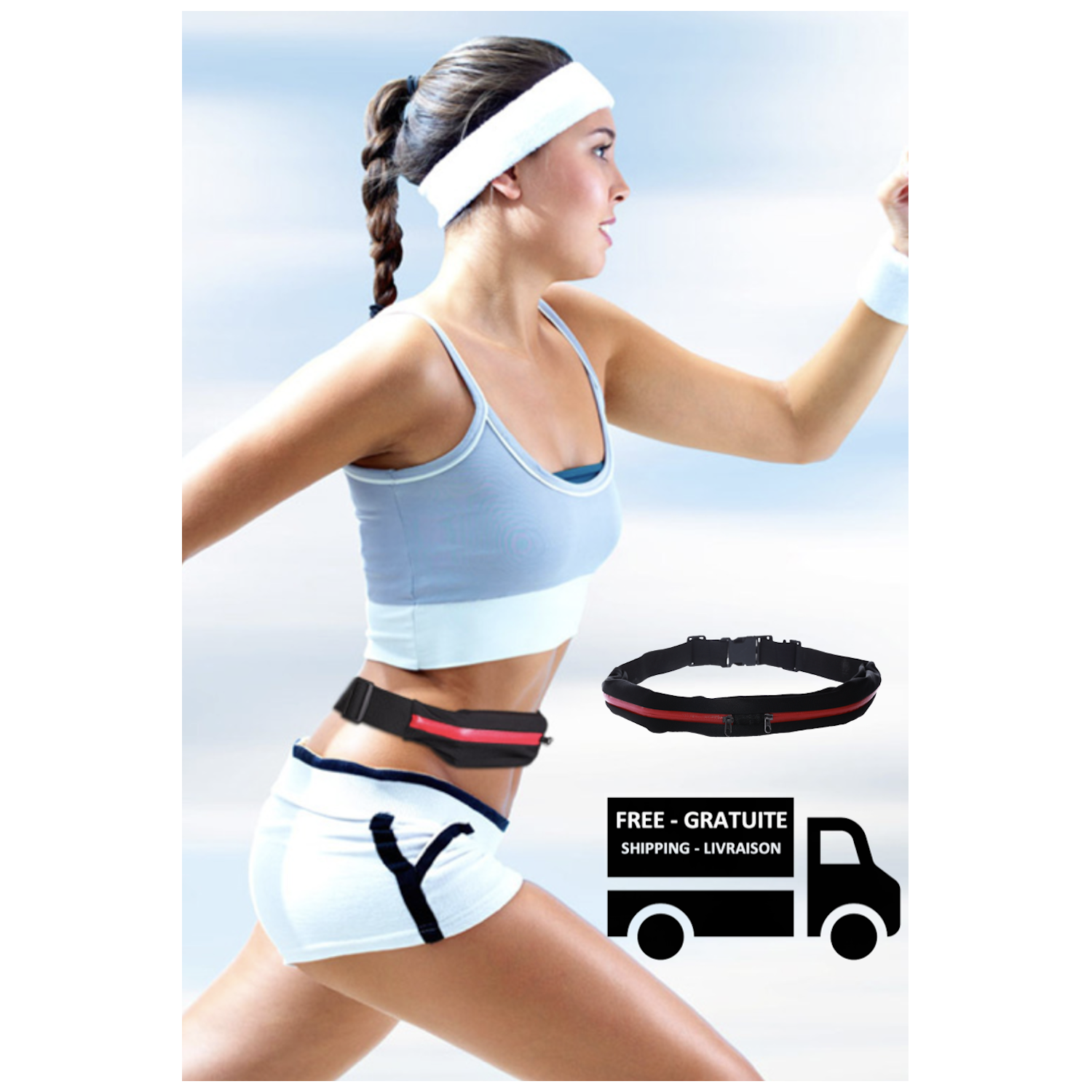 Stimula – Sac banane de sport Lifestyle TOGO RED, sac banane, ceinture de course, sac de voyage, sac d'entraînement, Pochette pour iPhone d'Apple –