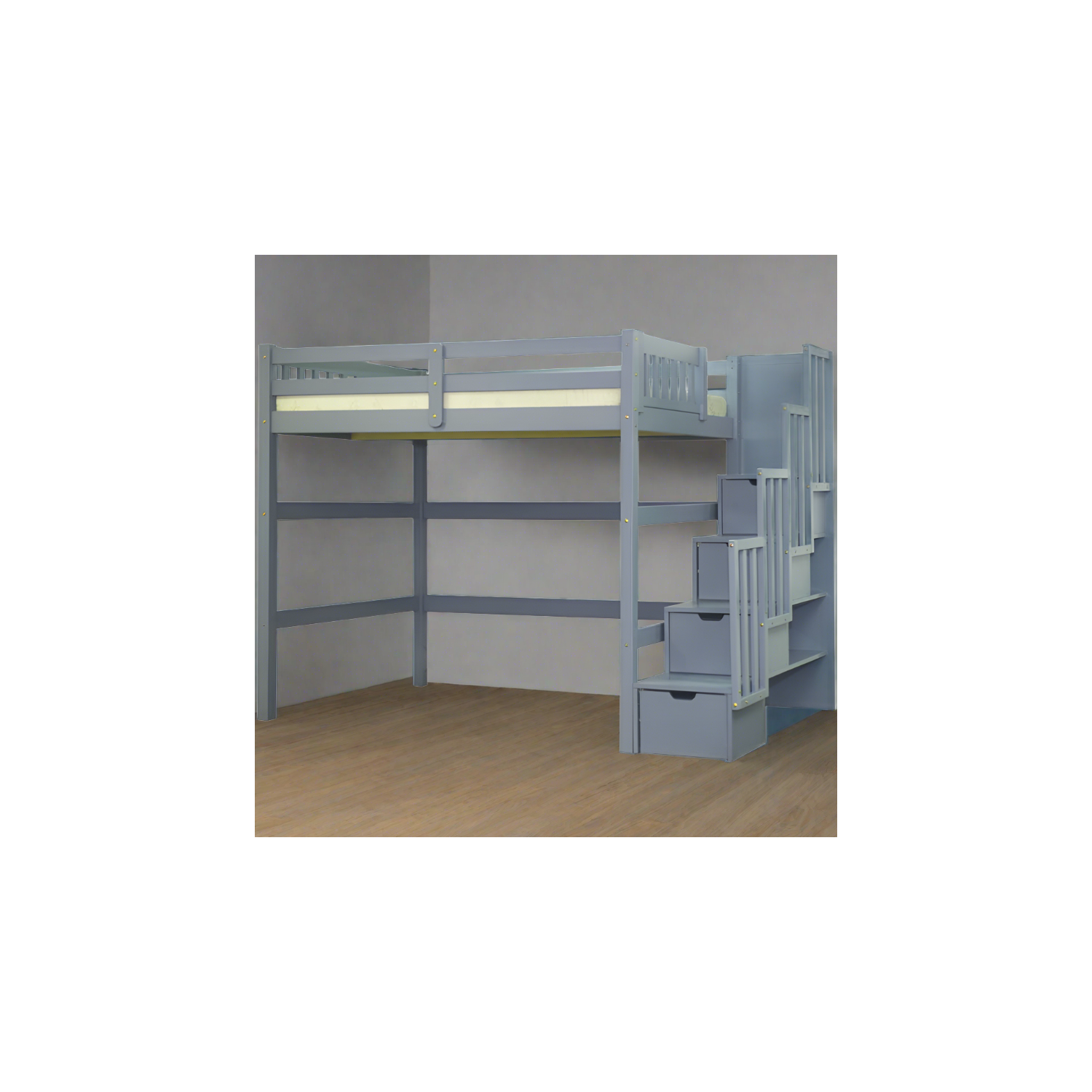 Lit mezzanine simple escalier