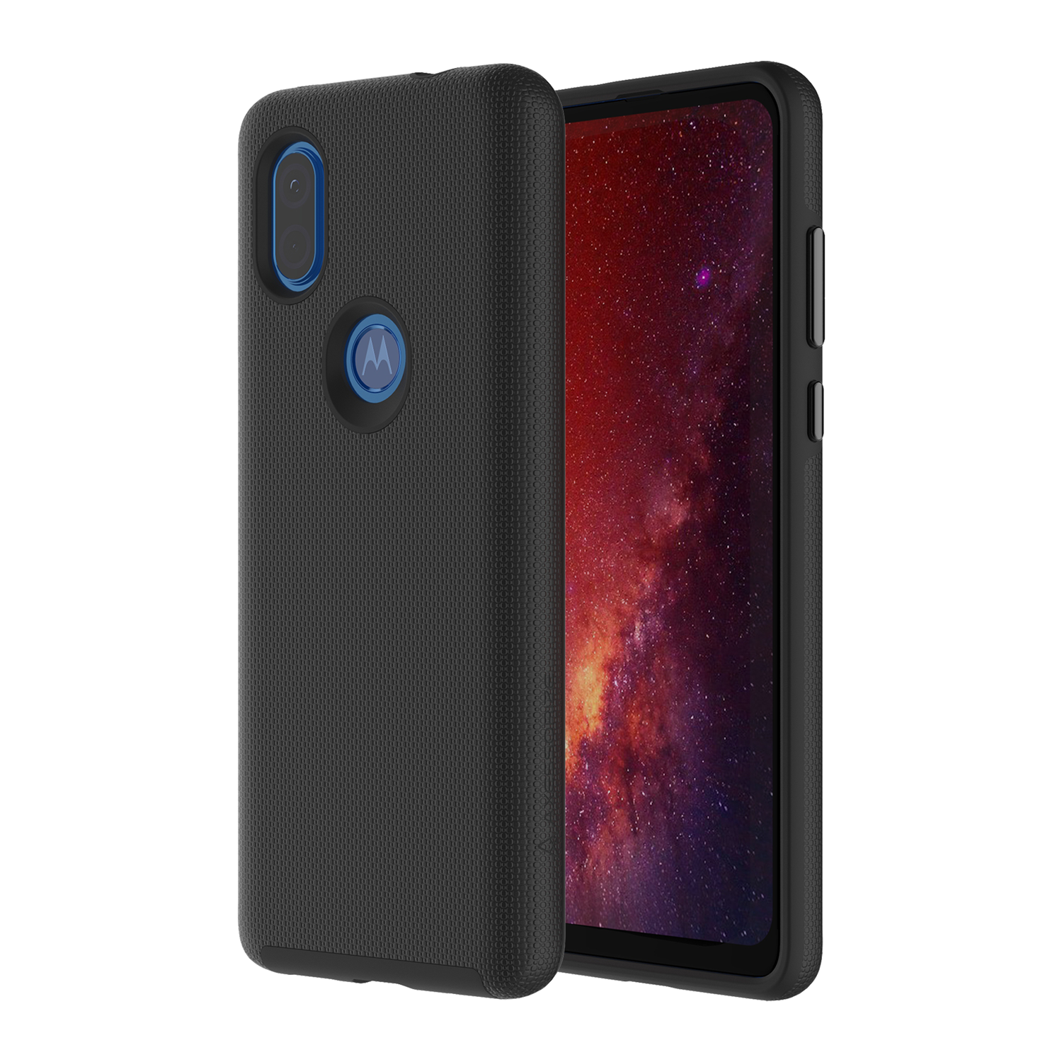 Axessorize PROTech Dual-Layered Anti-Shock Case with Military-Grade Durability for Motorola Moto One Vision | Black