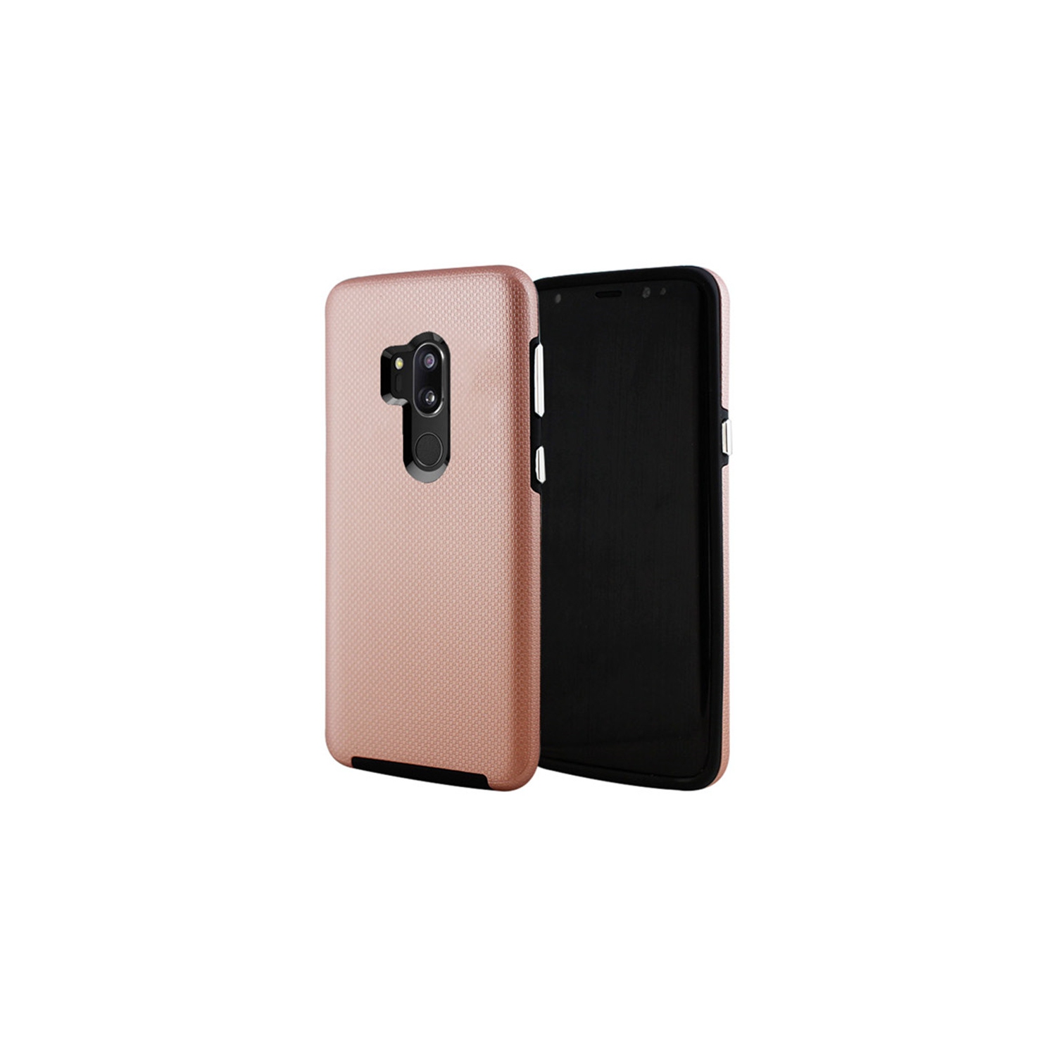 【CSmart】 Slim Fitted Hybrid Hard PC Shell Shockproof Scratch Resistant Case Cover for LG G7 ThinQ / G7 One, Rose Gold