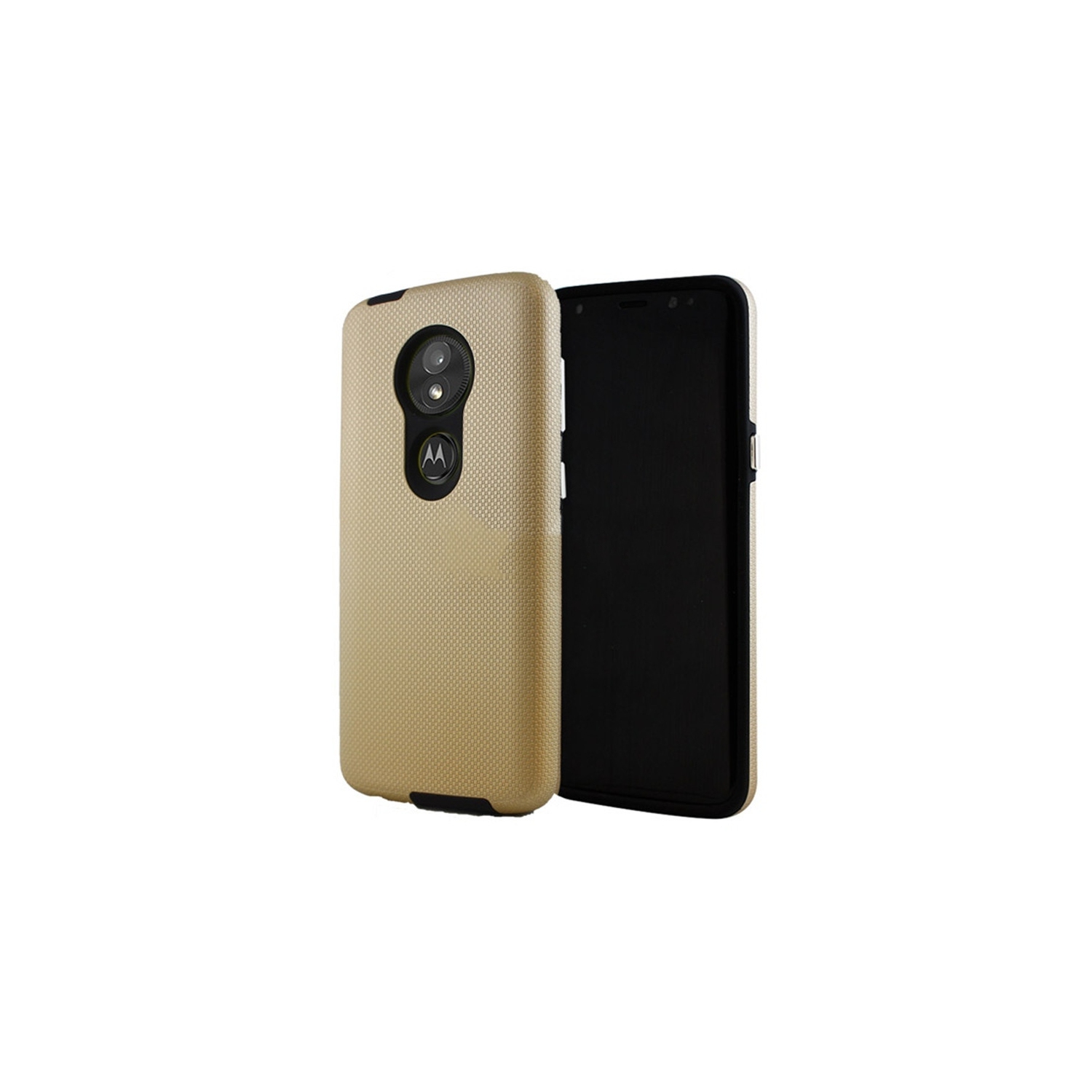 【CSmart】 Slim Fitted Hybrid Hard PC Shell Shockproof Scratch Resistant Case Cover for Motorola Moto G6 Play, Gold