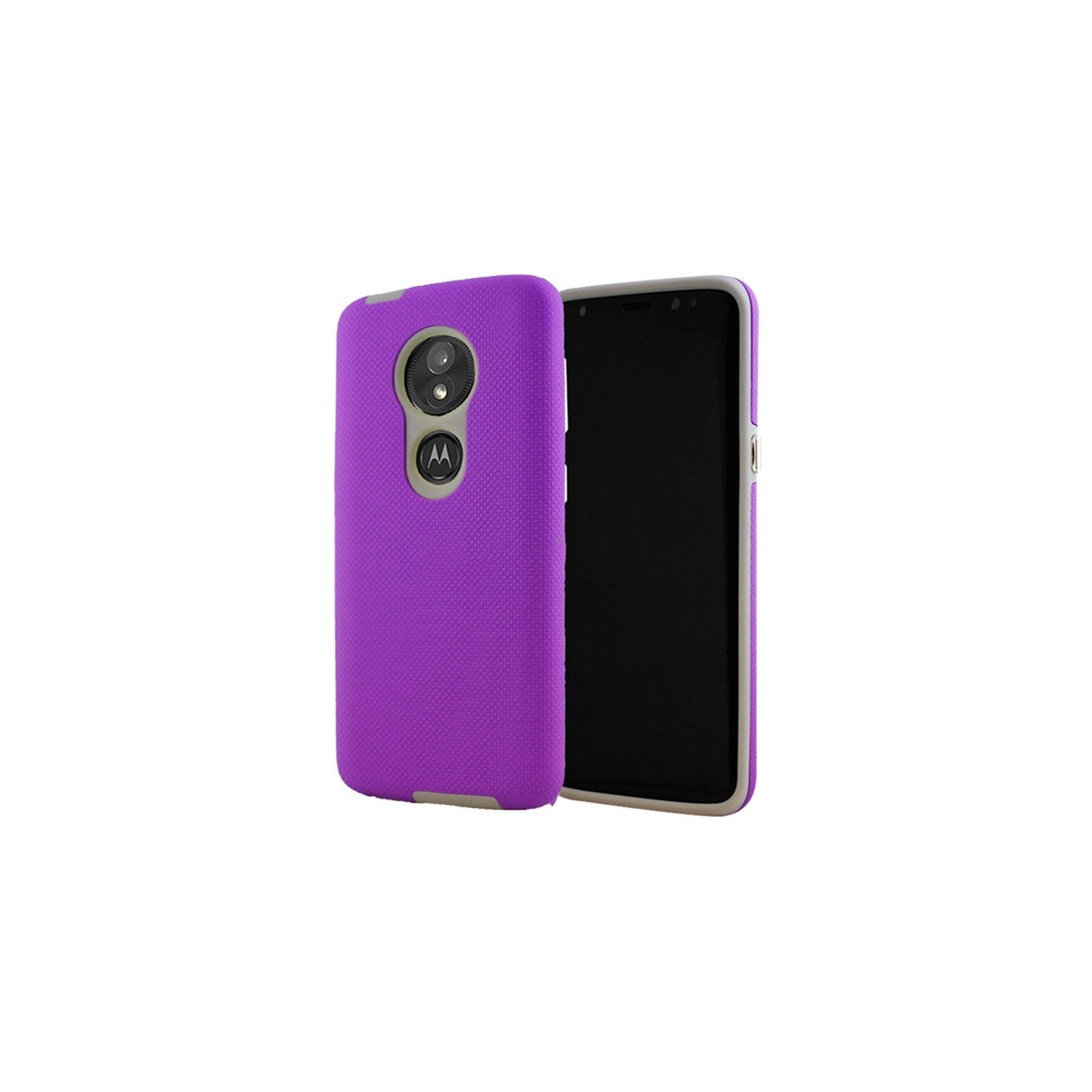 【CSmart】 Slim Fitted Hybrid Hard PC Shell Shockproof Scratch Resistant Case Cover for Motorola Moto G7 Power, Purple