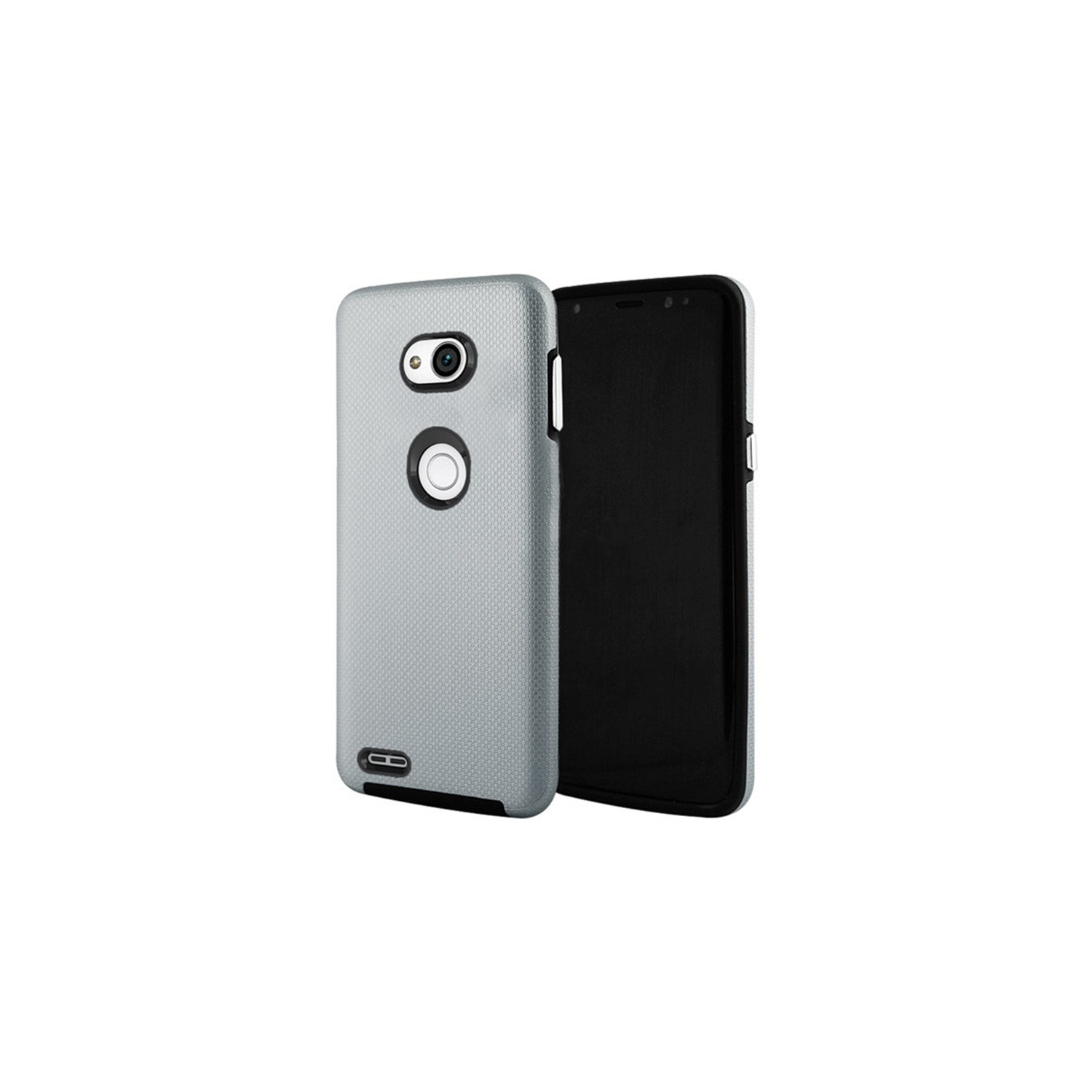 【CSmart】 Slim Fitted Hybrid Hard PC Shell Shockproof Scratch Resistant Case Cover for LG X Power 3, Silver