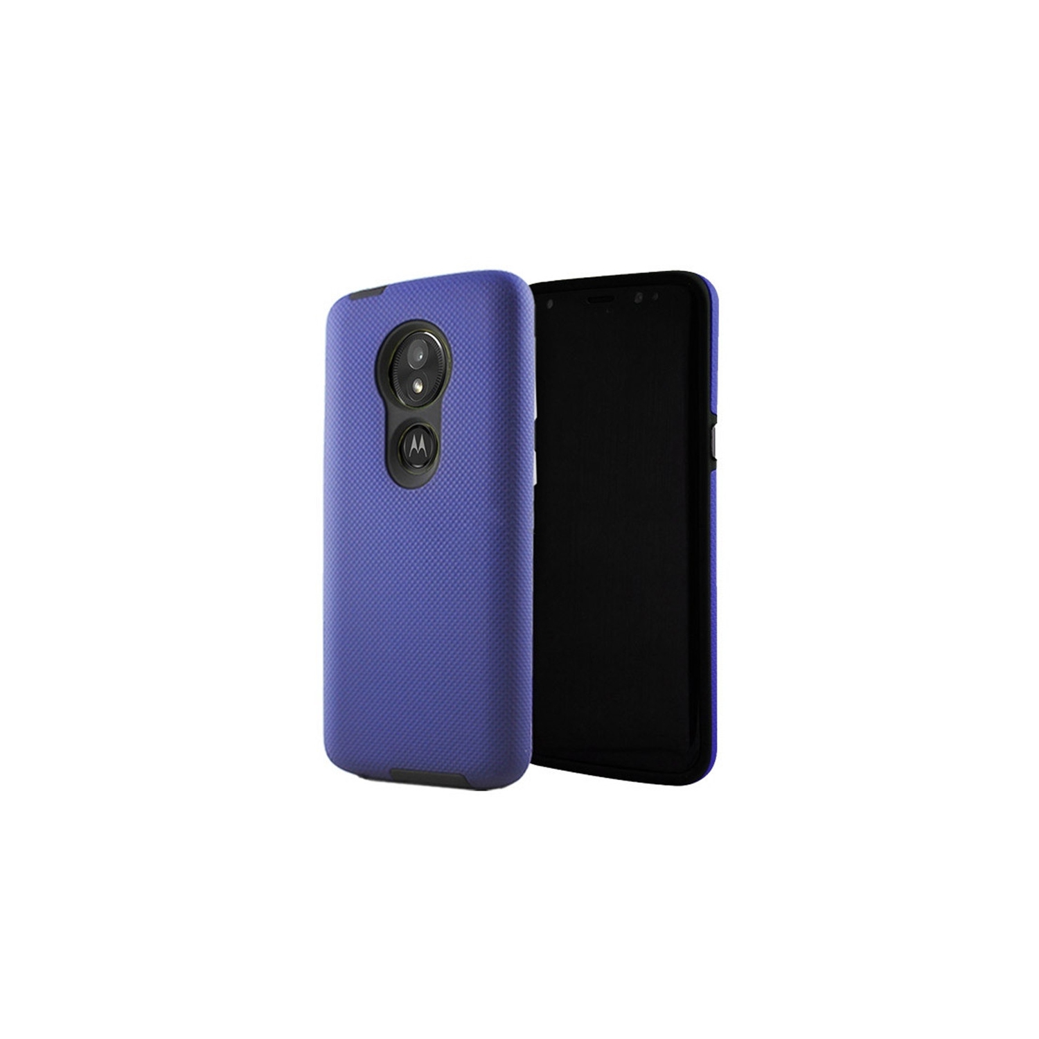 【CSmart】 Slim Fitted Hybrid Hard PC Shell Shockproof Scratch Resistant Case Cover for Motorola Moto G7 Play, Navy