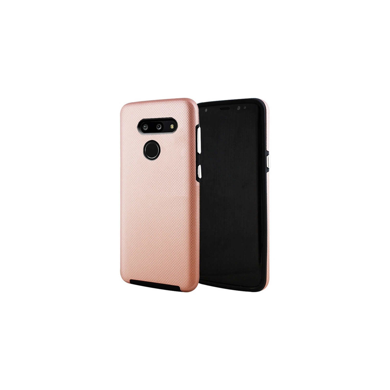 【CSmart】 Slim Fitted Hybrid Hard PC Shell Shockproof Scratch Resistant Case Cover for LG G8, Rose Gold