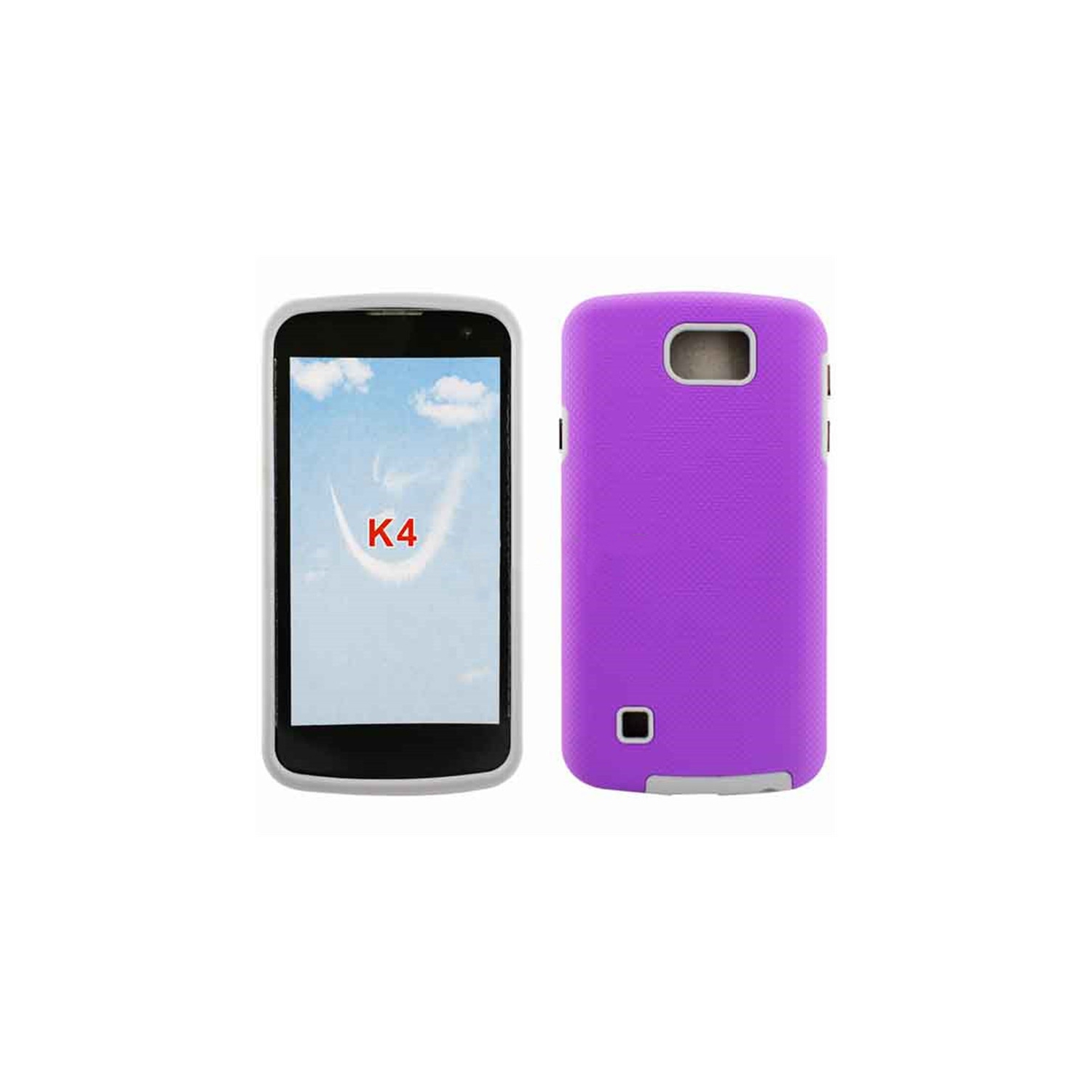 【CSmart】 Slim Fitted Hybrid Hard PC Shell Shockproof Scratch Resistant Case Cover for LG K4 2016, Purple