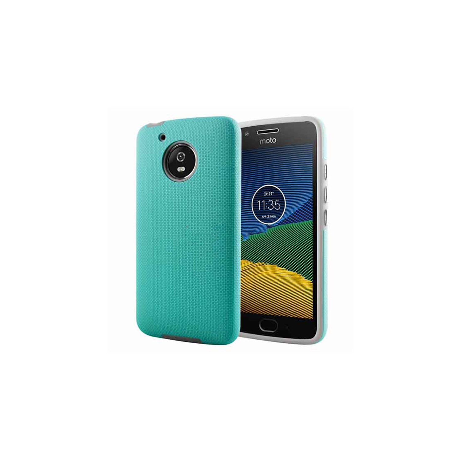 【CSmart】 Slim Fitted Hybrid Hard PC Shell Shockproof Scratch Resistant Case Cover for Motorola Moto Z3 Play, Mint