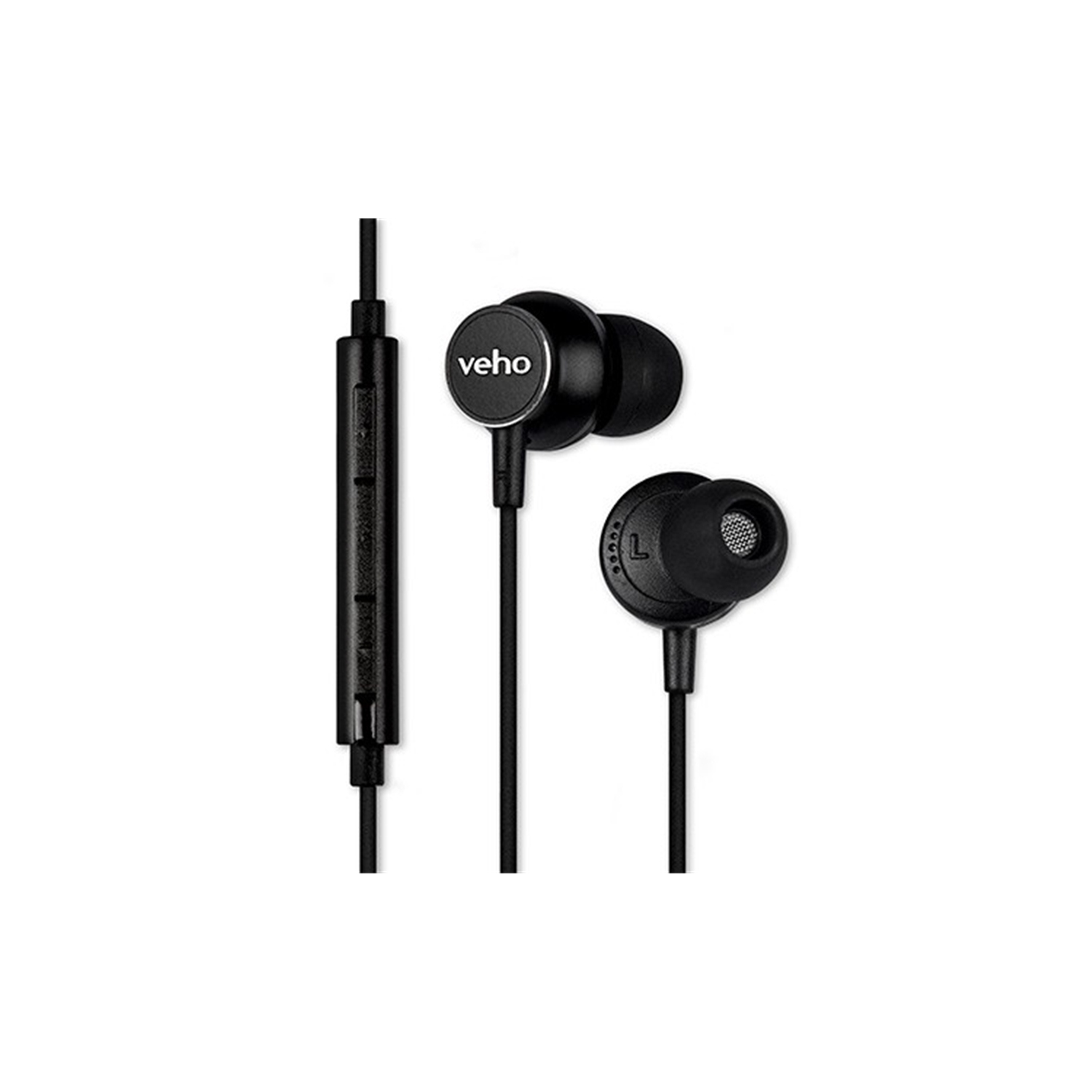 Veho Z3 - Wired In-Ear Headphones with Microphone and Remote Control, Black