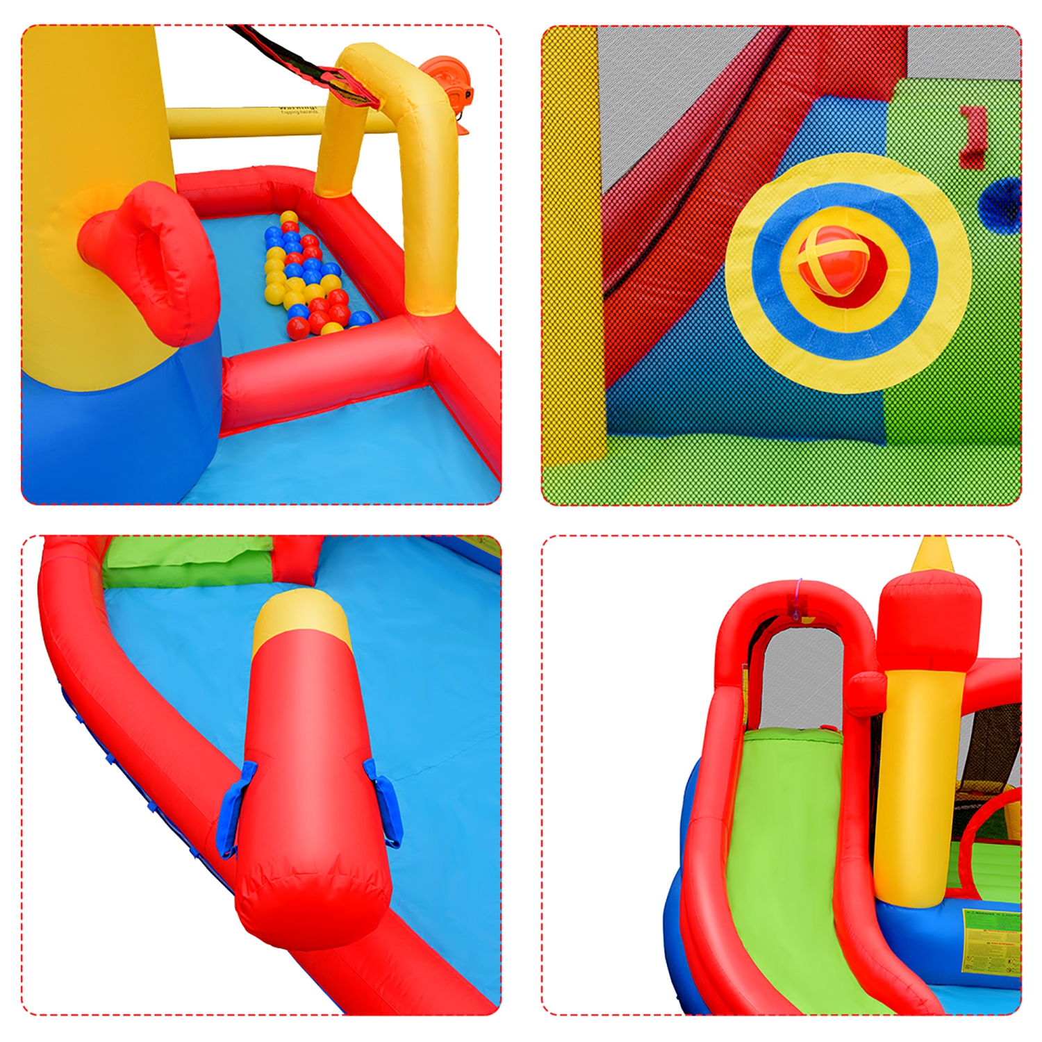 Costway Inflatable Water Slide Jumping Bounce House Bouncy Splash Park