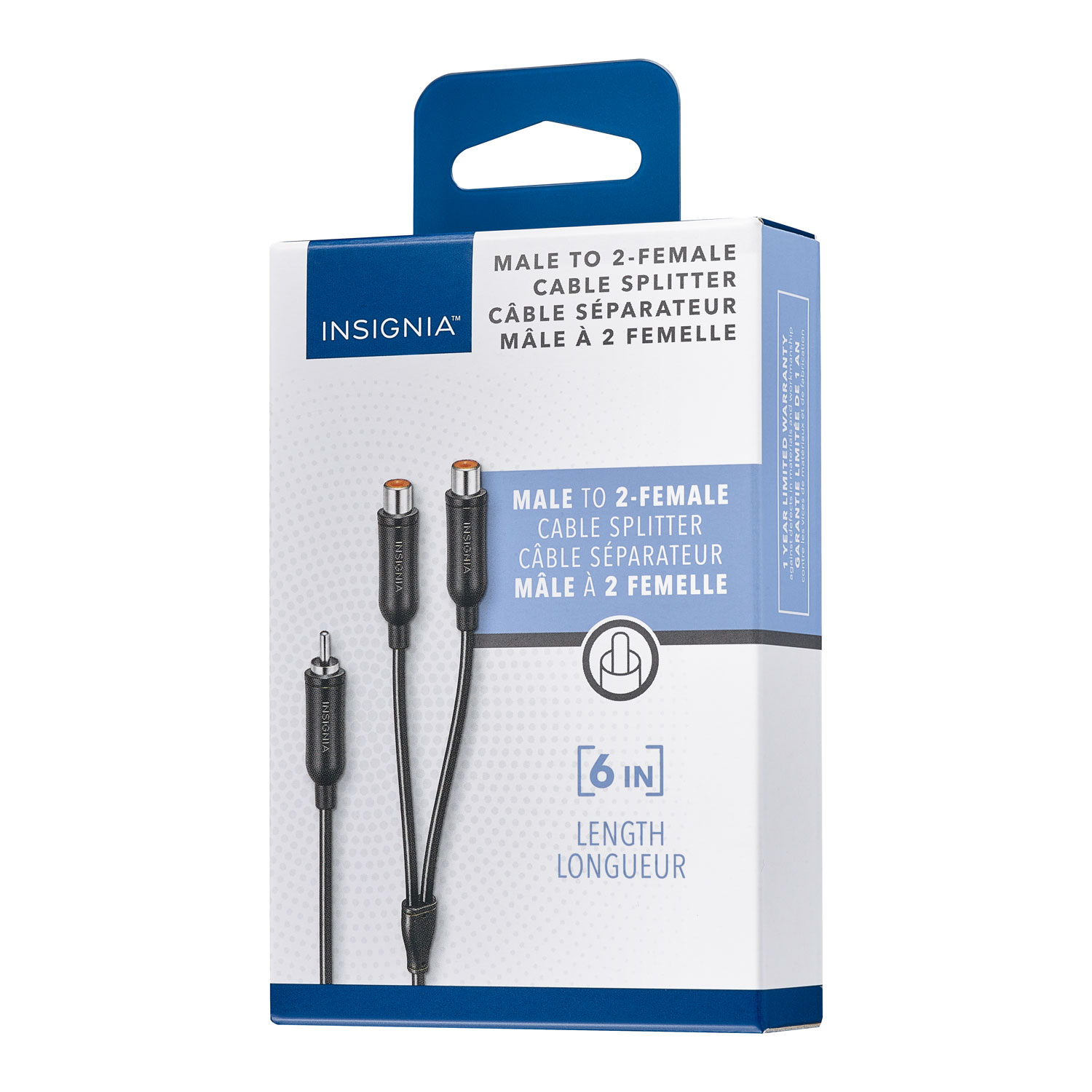 Insignia 0.16m RCA Male to 2-Female Cable Splitter