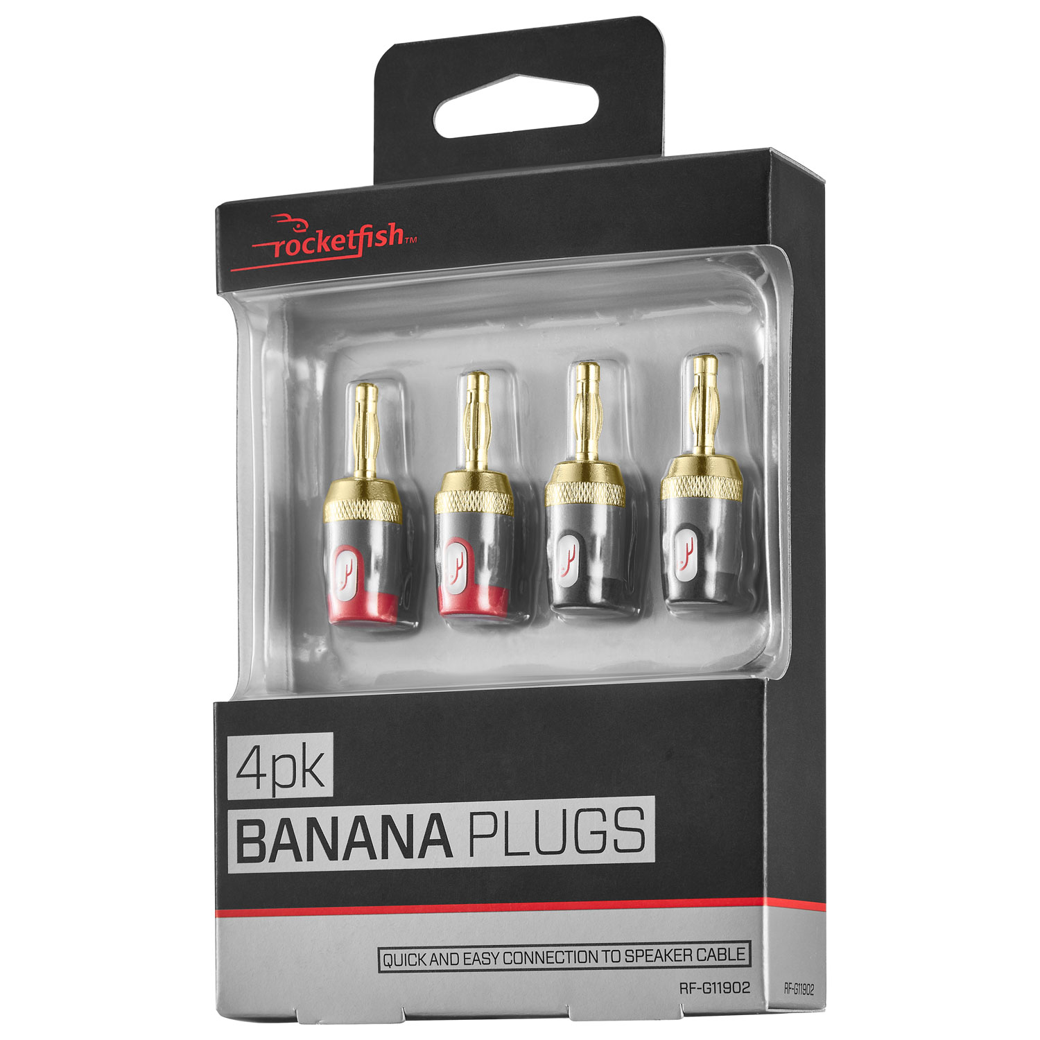 Fiche banane de Rocketfish - Paquet de 4 - Exclusivité Best Buy