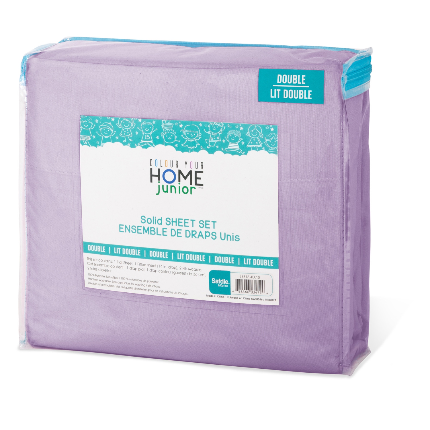 Microfiber Solid Sheet Set 3Pc T- Lilac