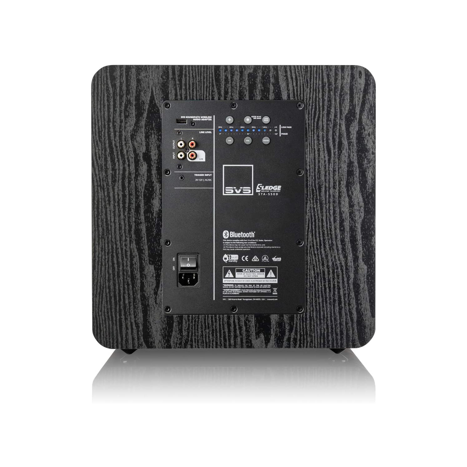 SVS SB-2000 PRO 12-Inch Sealed Box Subwoofer with Sledge STA-550D Amp BLACK ASH