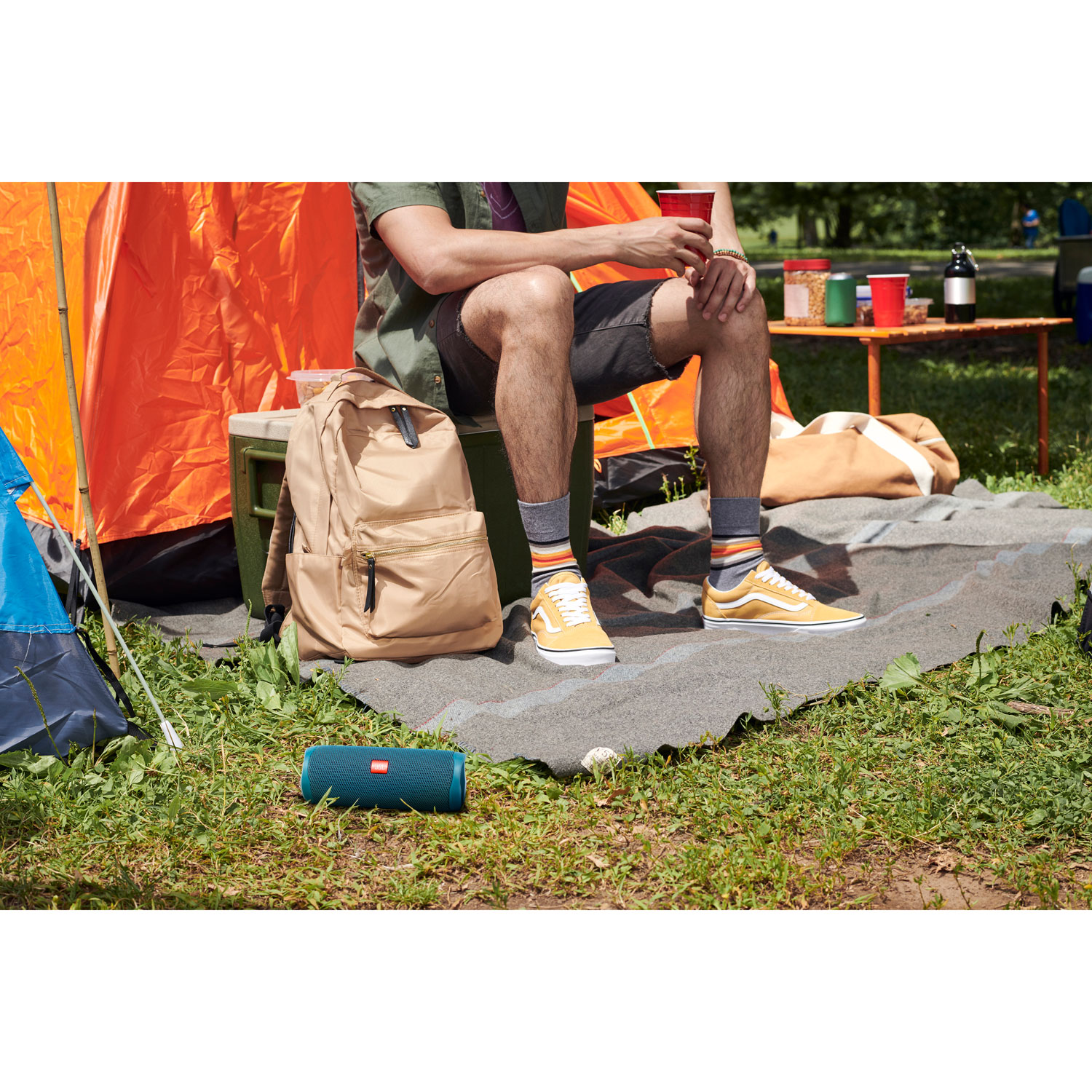 JBL Flip 5 Eco Edition Waterproof Bluetooth Wireless Speaker - Ocean Blue