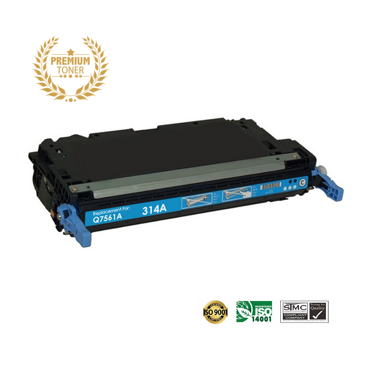 Ultra Toner™ Superior HP 314A Cyan Toner Cartridge Premium Quality！