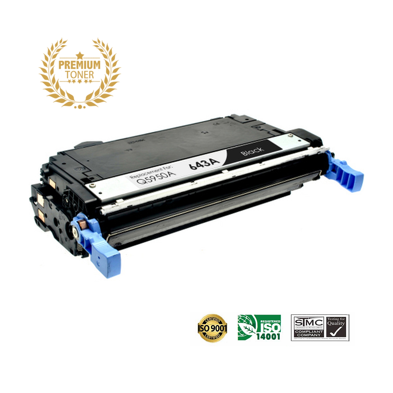 Ultra Toner™ Superior HP 643A (Q5950A) Black Toner Cartridge Premium Quality！