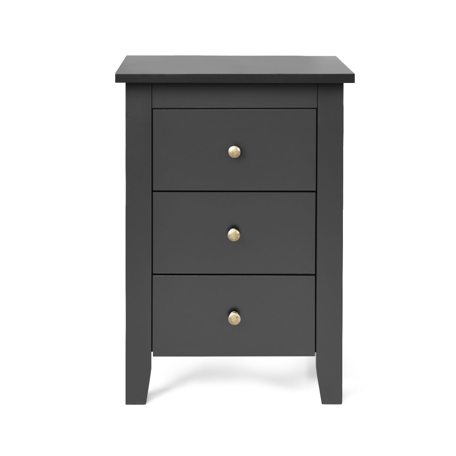 Table de chevet à côté de canapé avec armoire à 3 tiroirs de Costway, noir