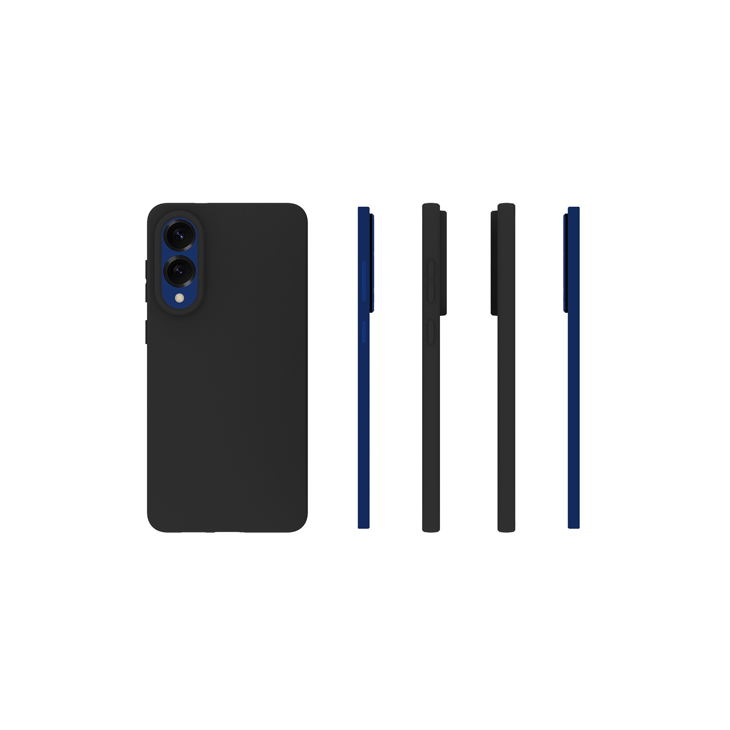 TopSave – Étuis minces en caoutchouc souple et gel souple noir mat pour Samsung Galaxy S25 Edge/S25 Slim