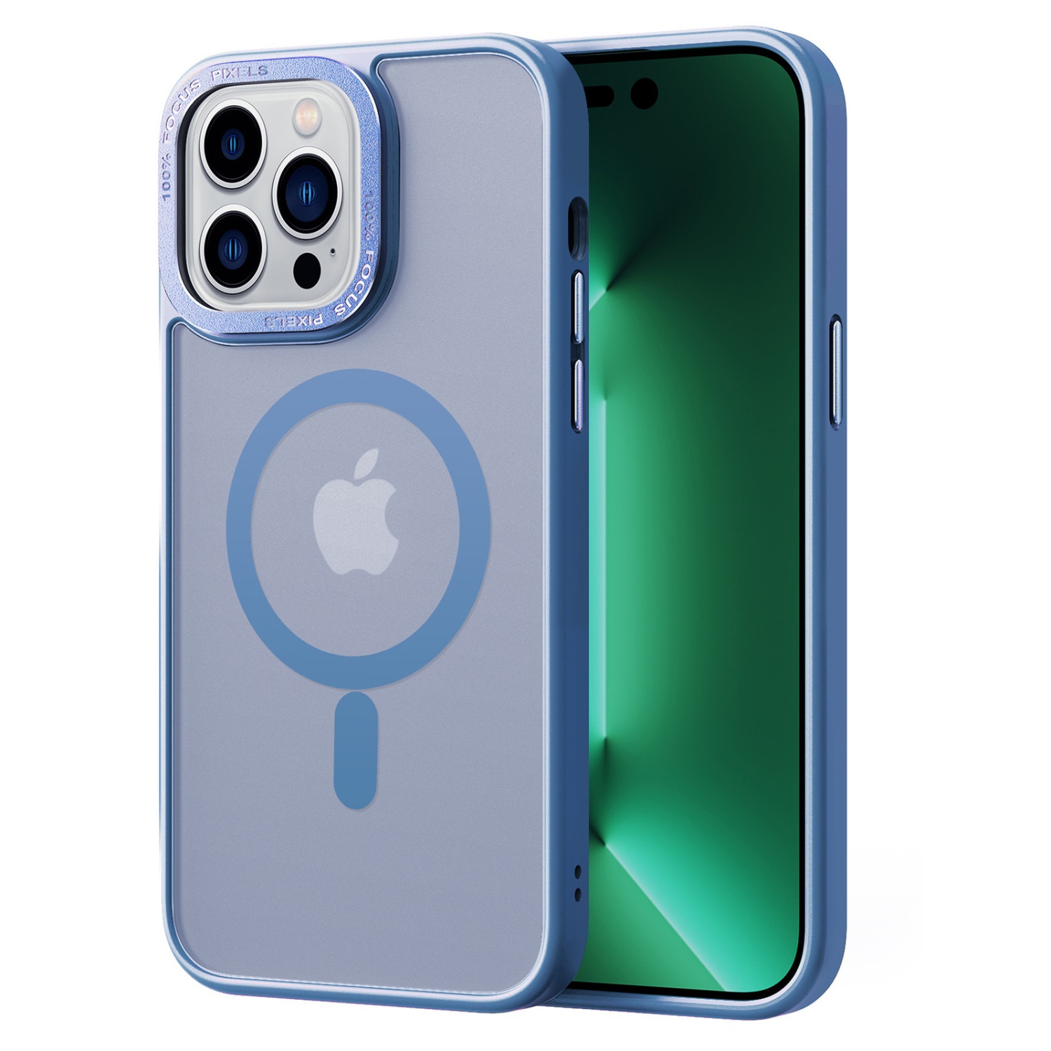 TopSave Strong Magnetic Compatible with MagSafe, Translucent Matte Slim Protective Case with Raised Camera Lens and Metallic Trim For iPhone 16 Plus,