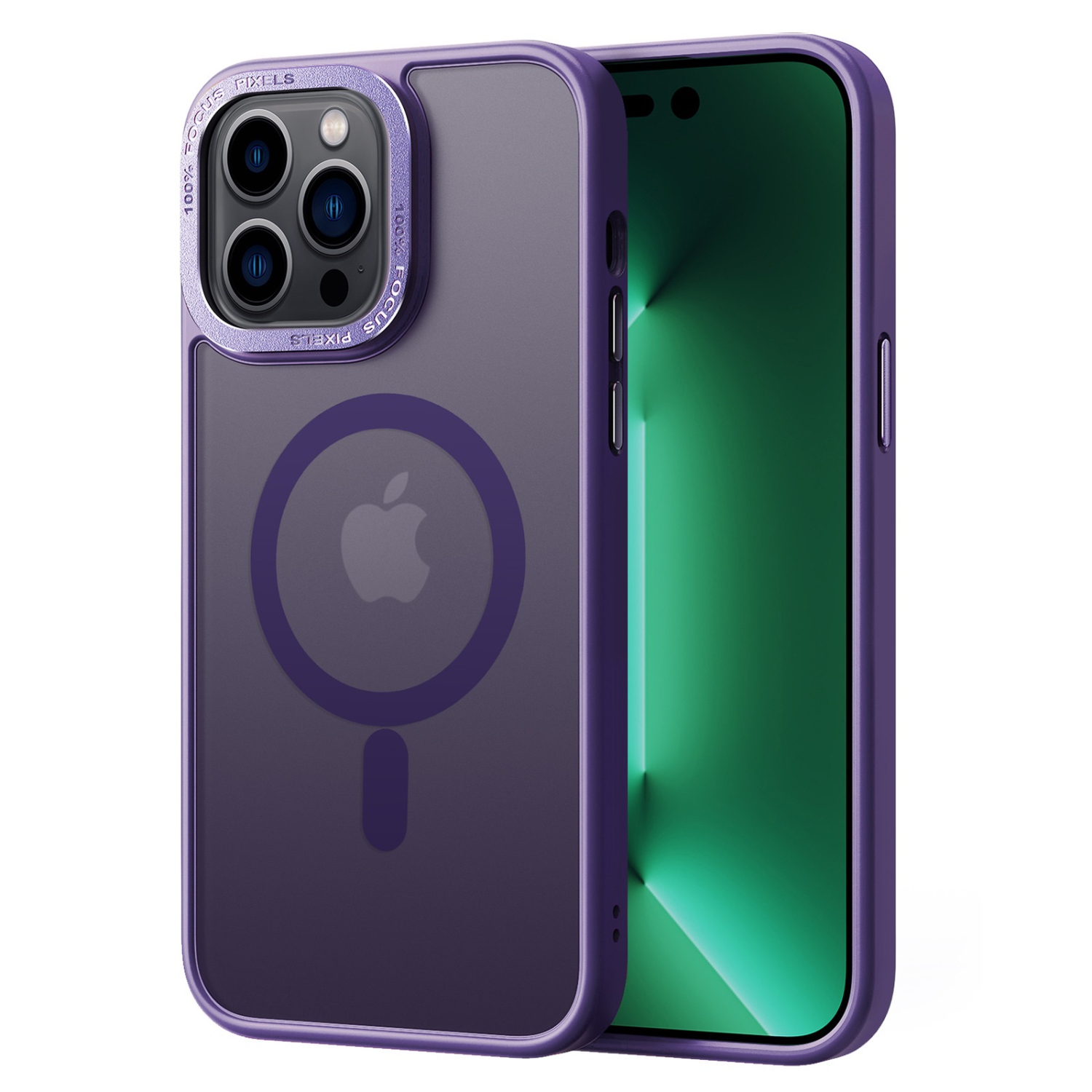 TopSave Strong Magnetic Compatible with MagSafe, Translucent Matte Slim Protective Case with Raised Camera Lens and Metallic Trim For iPhone 16 Plus,