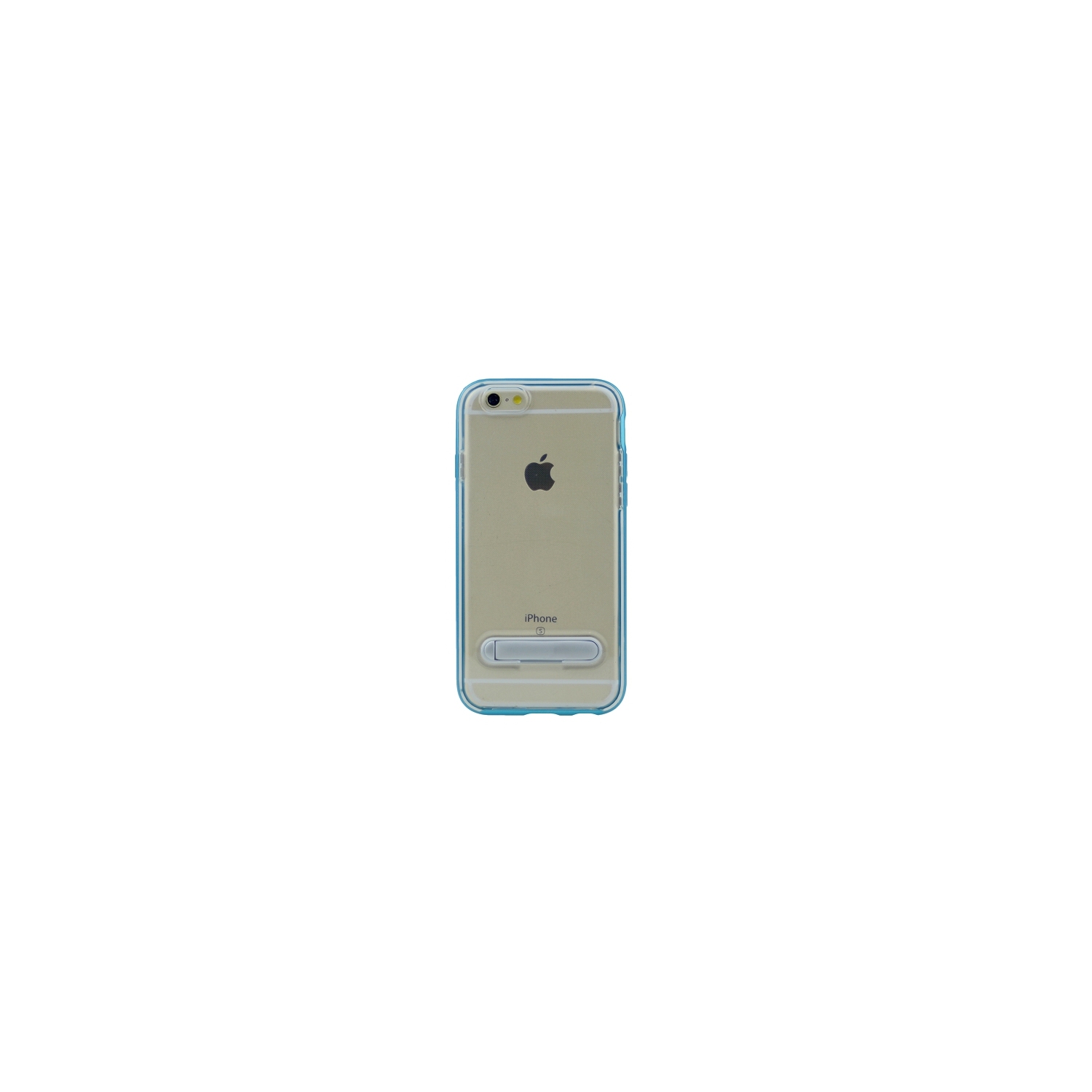 No Package will be included Slim clear tpu+hard frame rubber bumper for Iphone 5/S/SE(2016) with kickstand, Blue