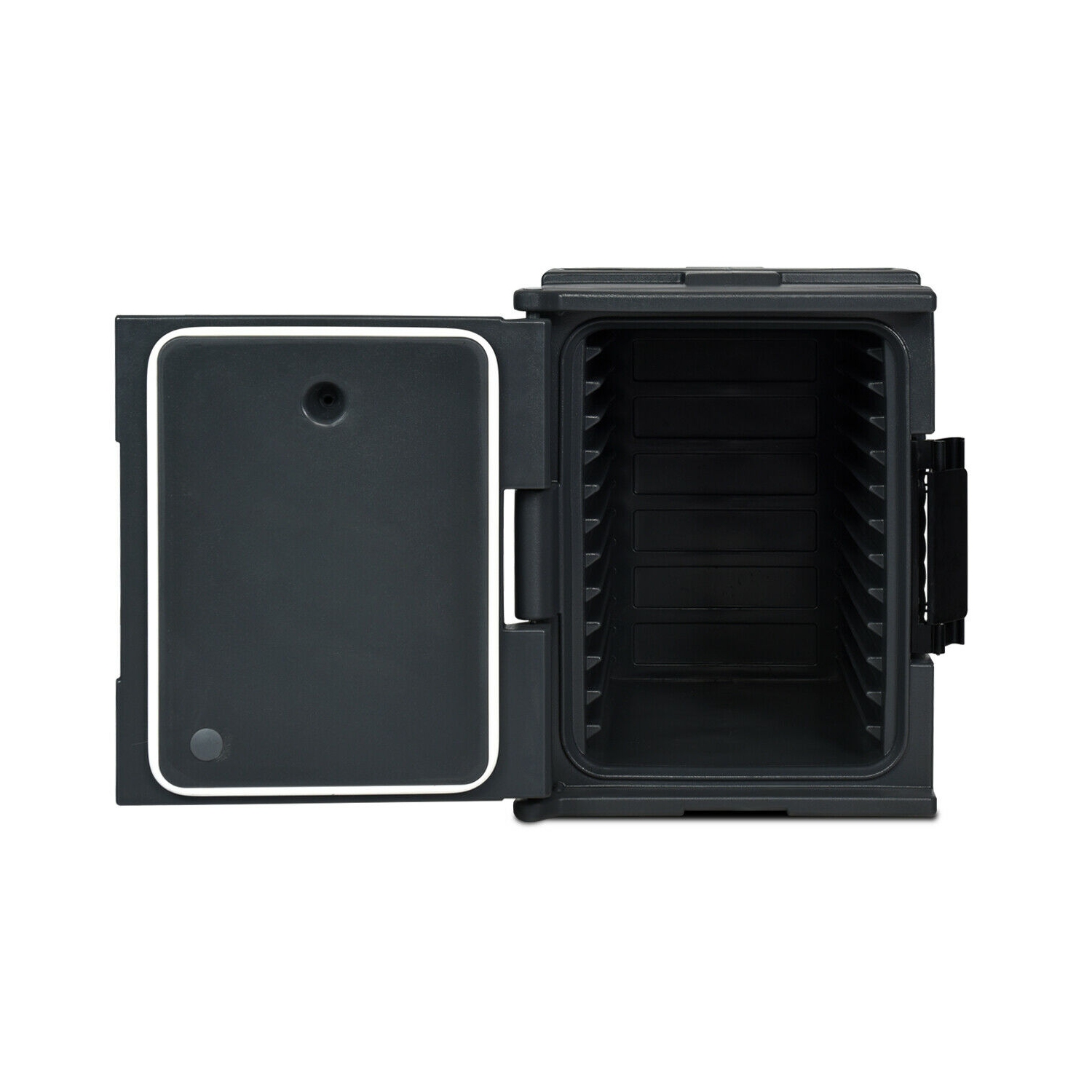 Gymax End Loading Insulated Food Pan Carrier Hot and Cold 6 Pan Capacity w/ Handles