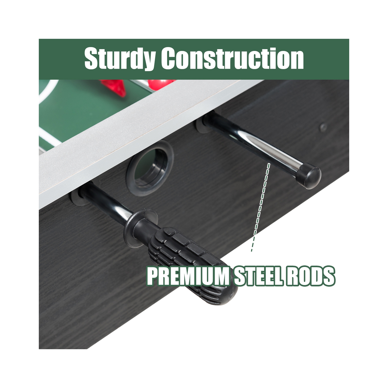 Gymax 48'' Competition Sized Wooden Soccer Football Table Adults & Kids Home Recreation